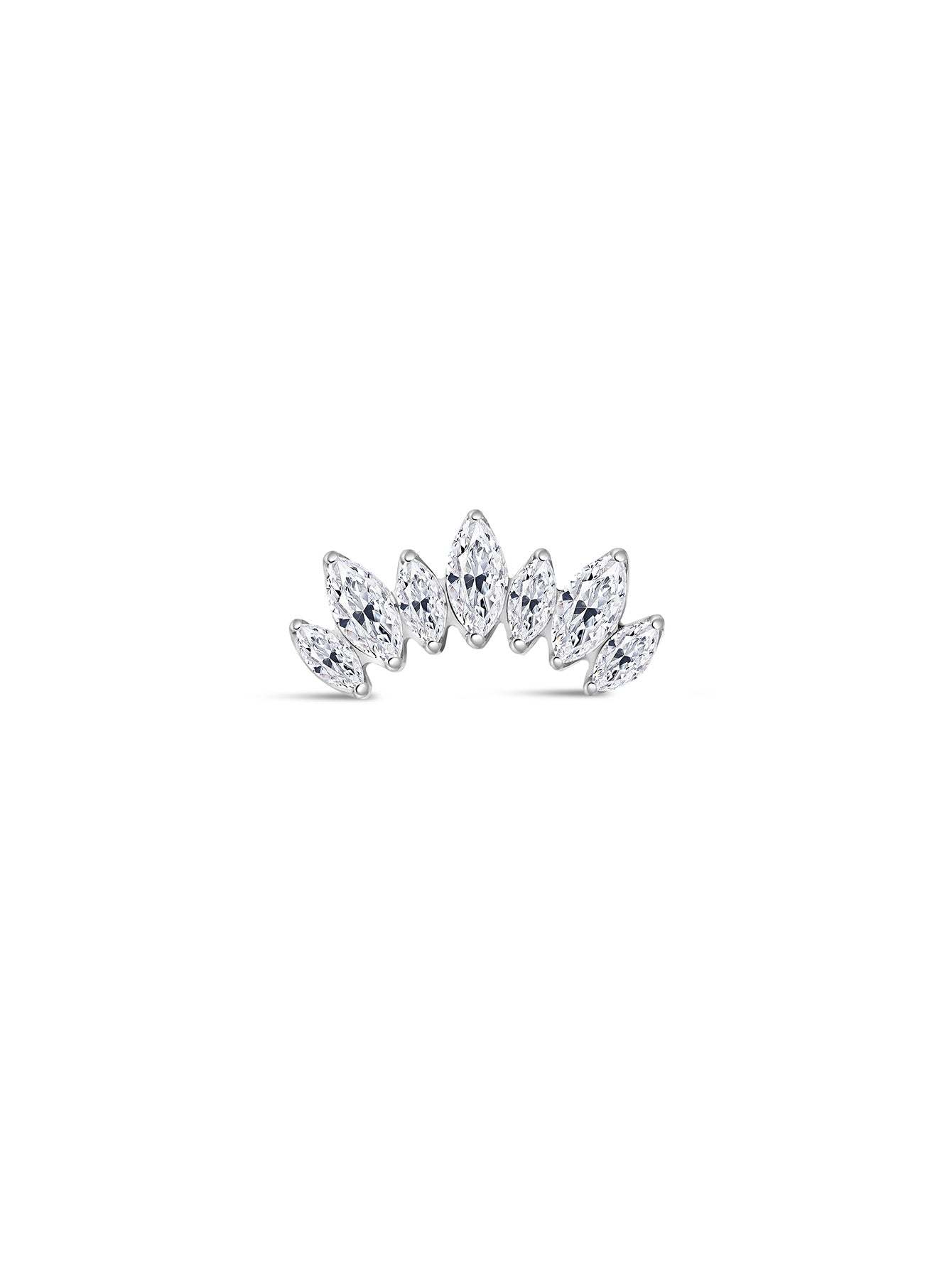 G23 Titanium Shining Crown Ear Piercing Stud-Olarajewelry