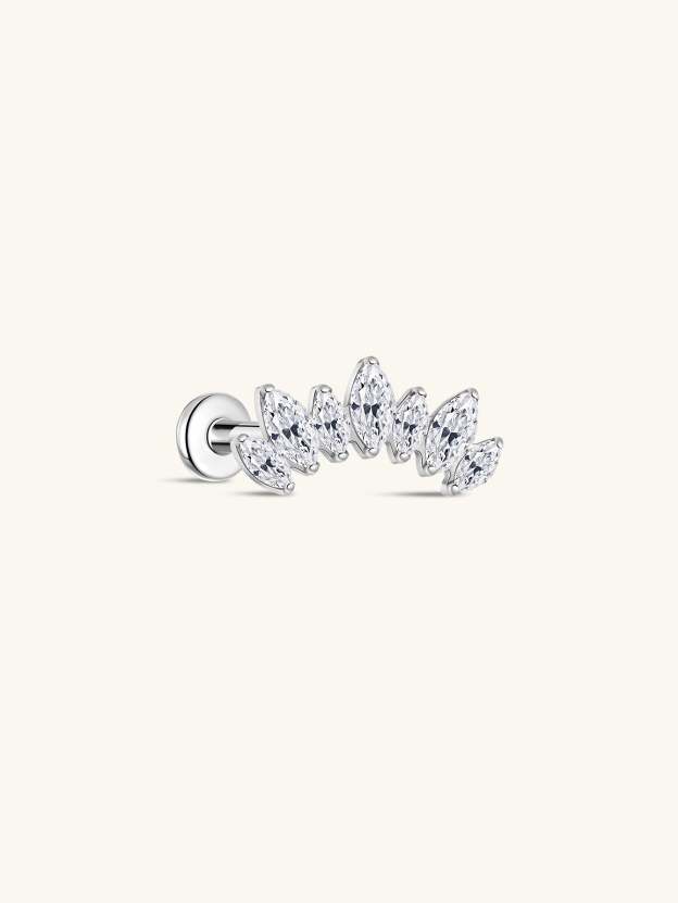 G23 Titanium Shining Crown Ear Piercing Stud-Olarajewelry