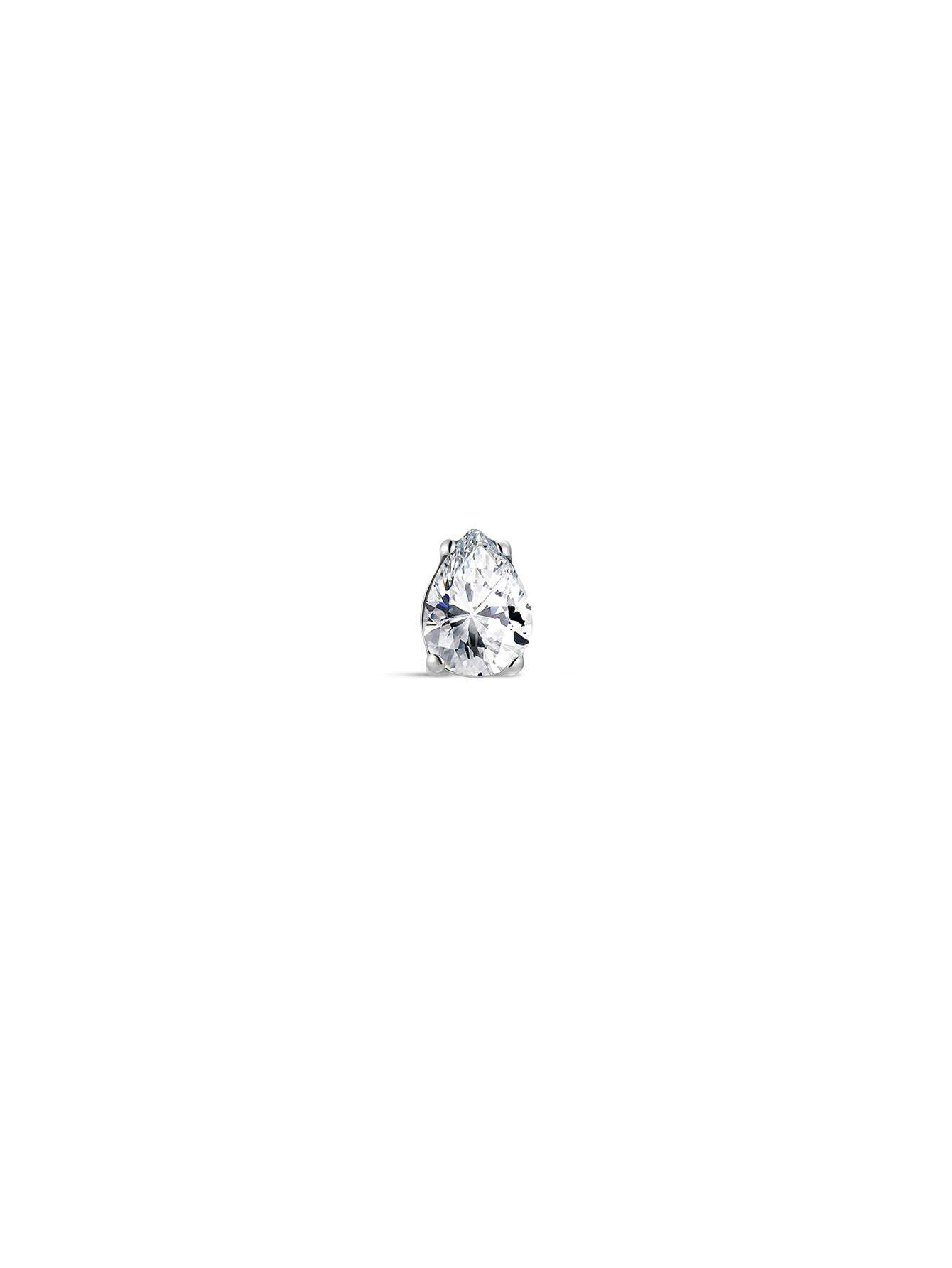 G23 Titanium Four-Claw Drop Zircon Ear Piercing Stud-Olarajewelry