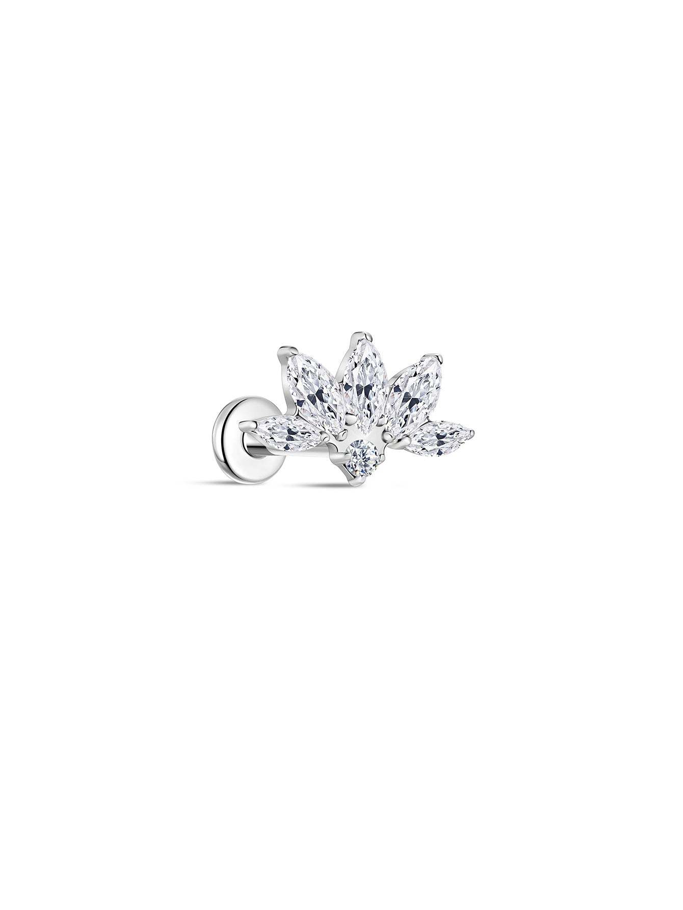 G23 Titanium Lotus Ear Piercing Stud-Olarajewelry