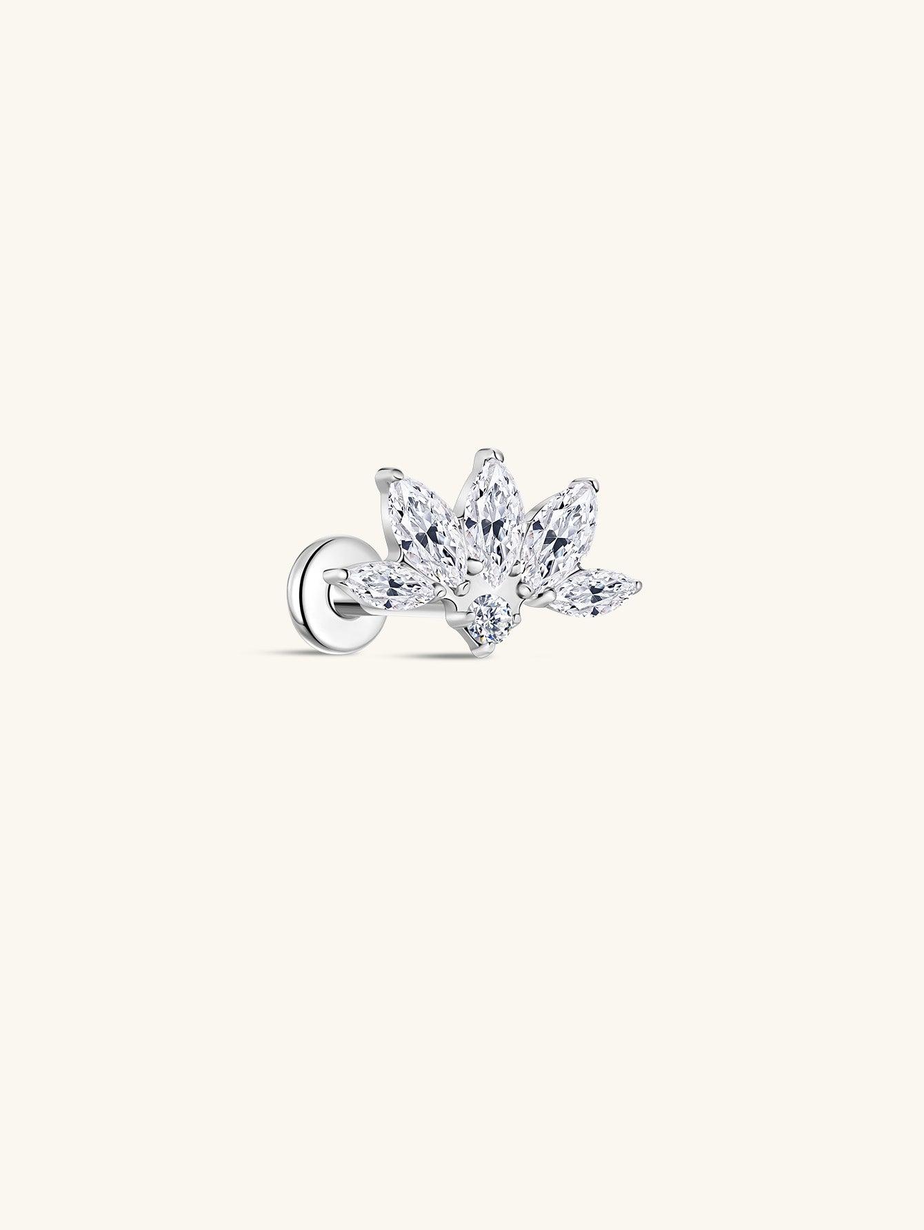 G23 Titanium Lotus Ear Piercing Stud-Olarajewelry