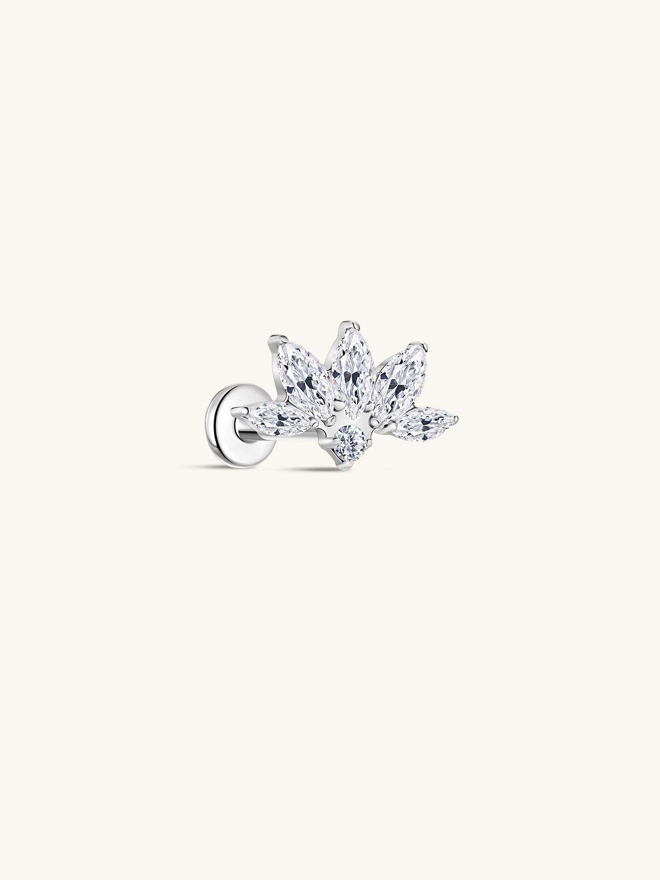 G23 Titanium Lotus Ear Piercing Stud-Olarajewelry