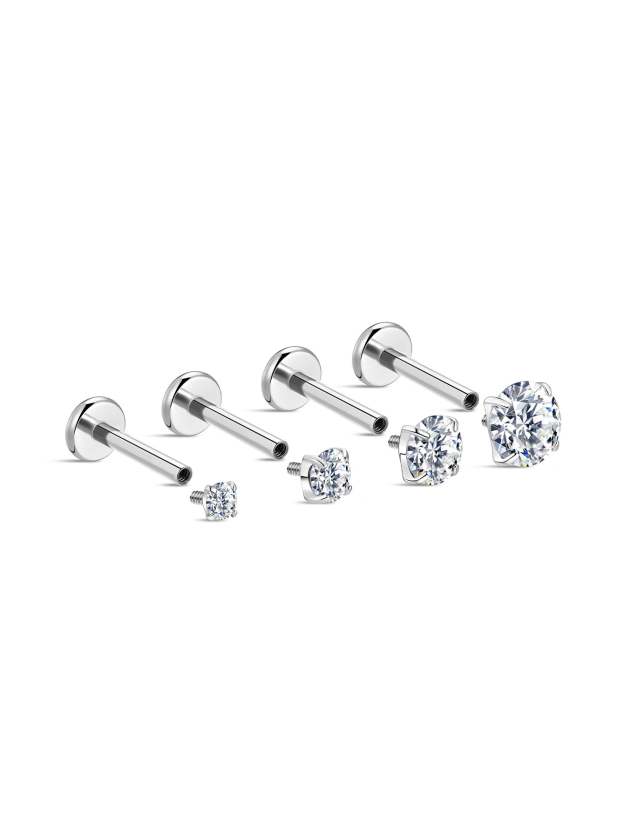 G23 Titanium Shining Classic Ear Piercing Stud-Olarajewelry