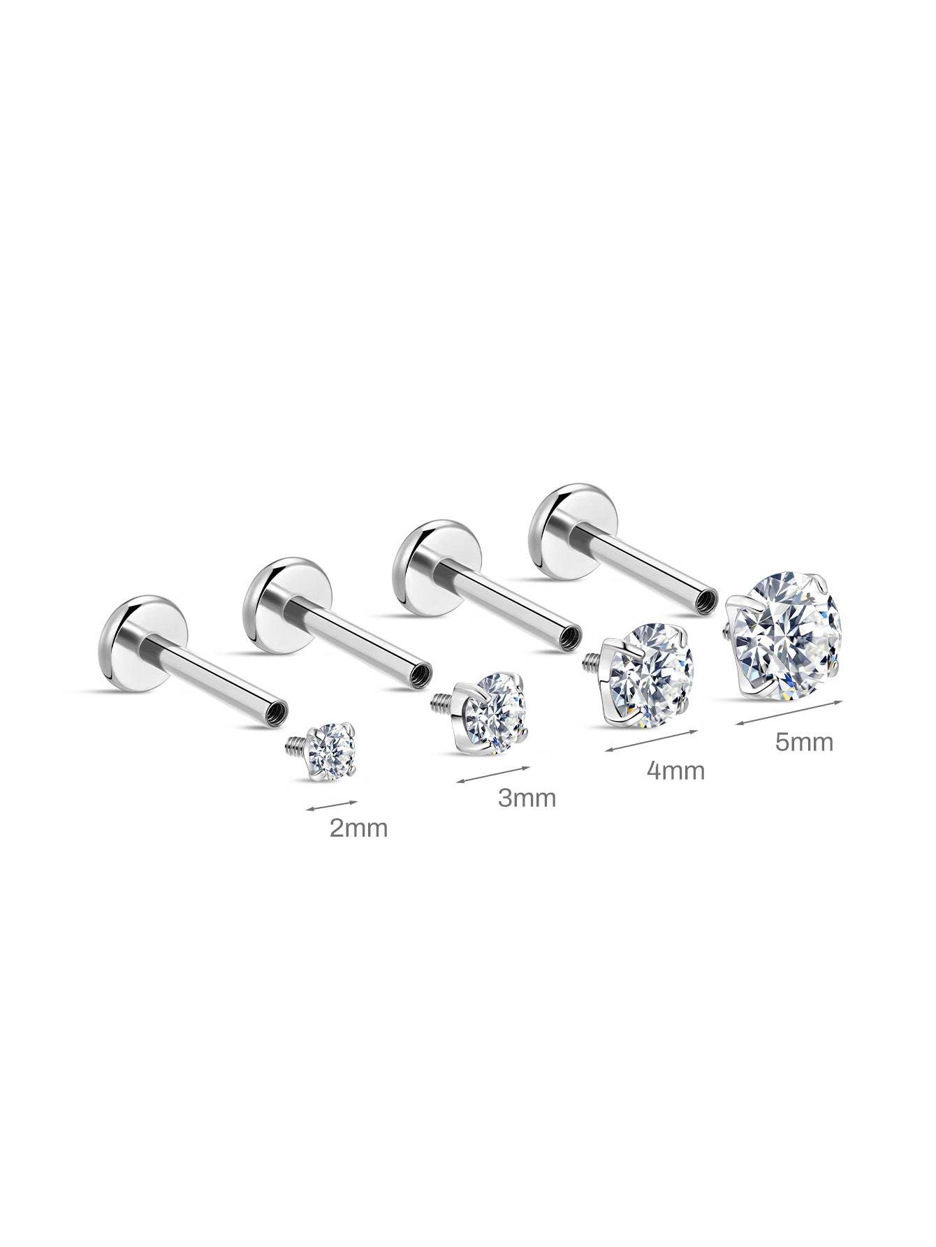 G23 Titanium Shining Classic Ear Piercing Stud-Olarajewelry