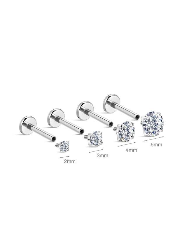 G23 Titanium Shining Classic Ear Piercing Stud-Olarajewelry