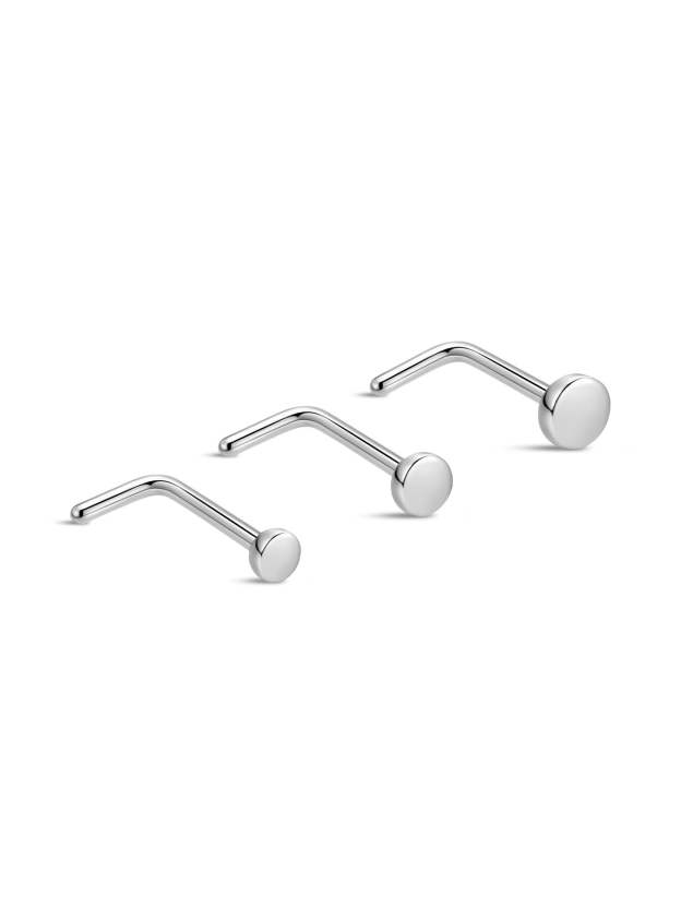 G23 Titanium L Shape Round  Nose Stud-Olarajewelry