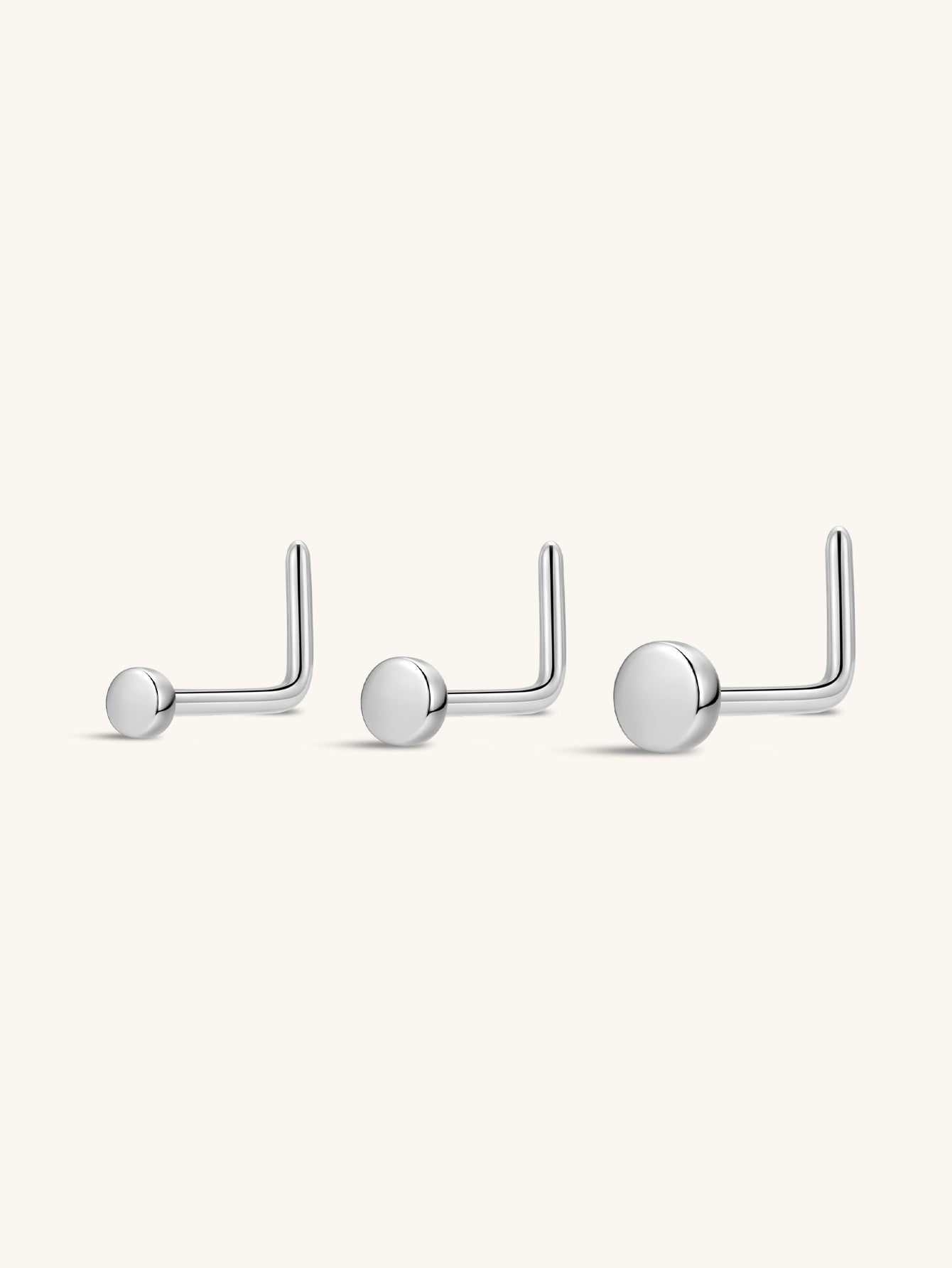 G23 Titanium L Shape Round  Nose Stud-Olarajewelry