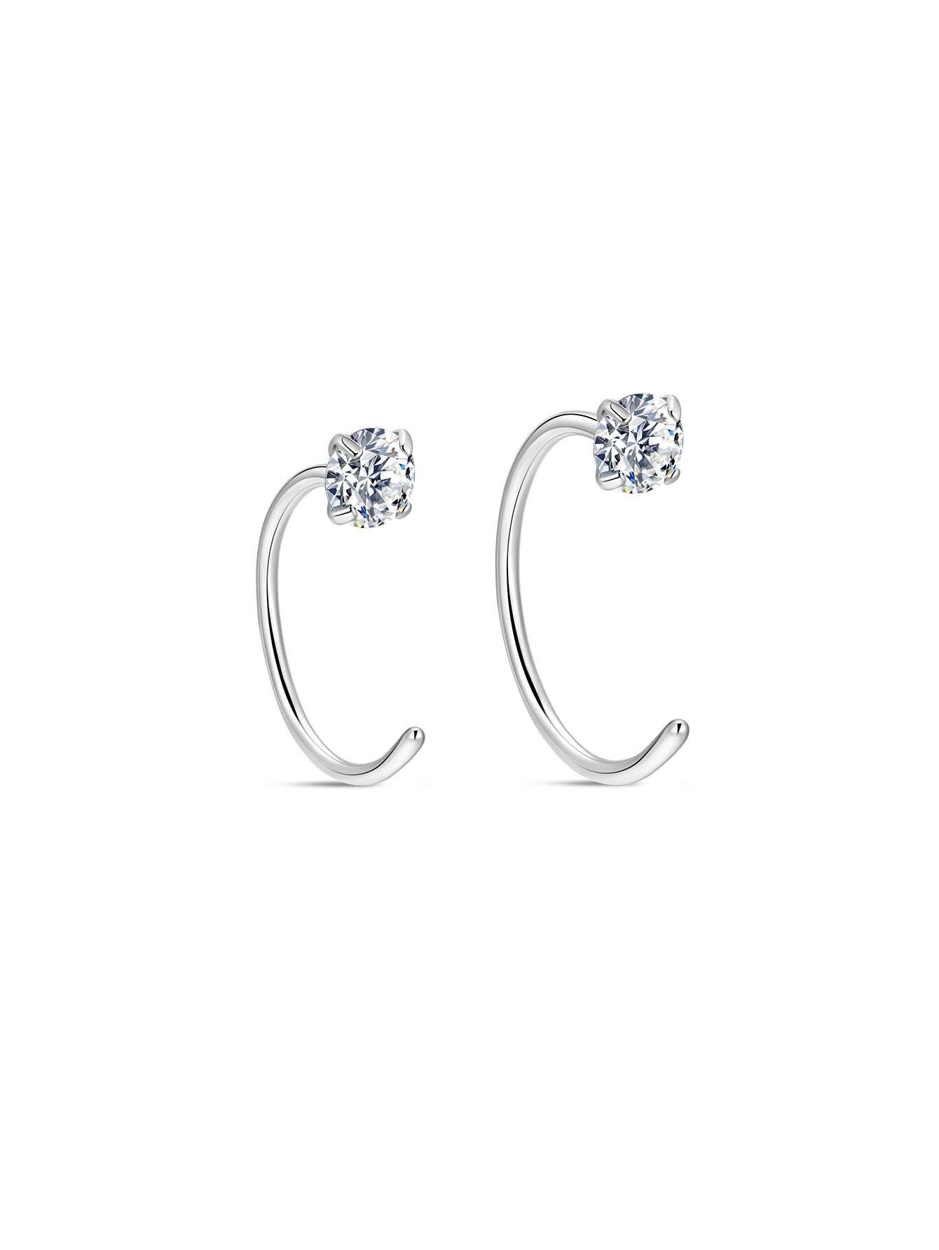 G23 Titanium Shining Zircon Nose Hoop Ring-Olarajewelry