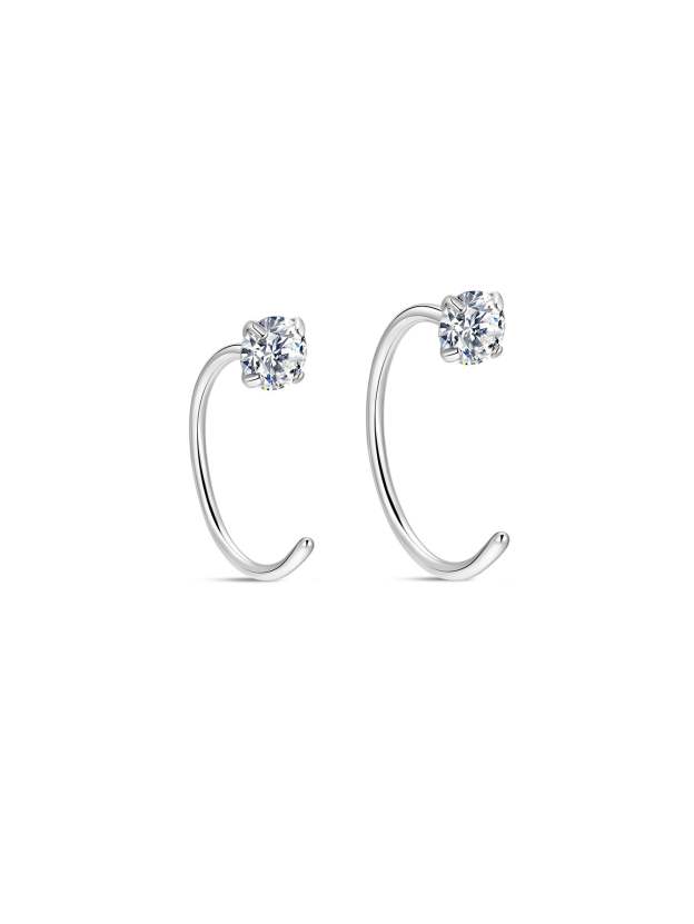 G23 Titanium Shining Zircon Nose Hoop Ring-Olarajewelry