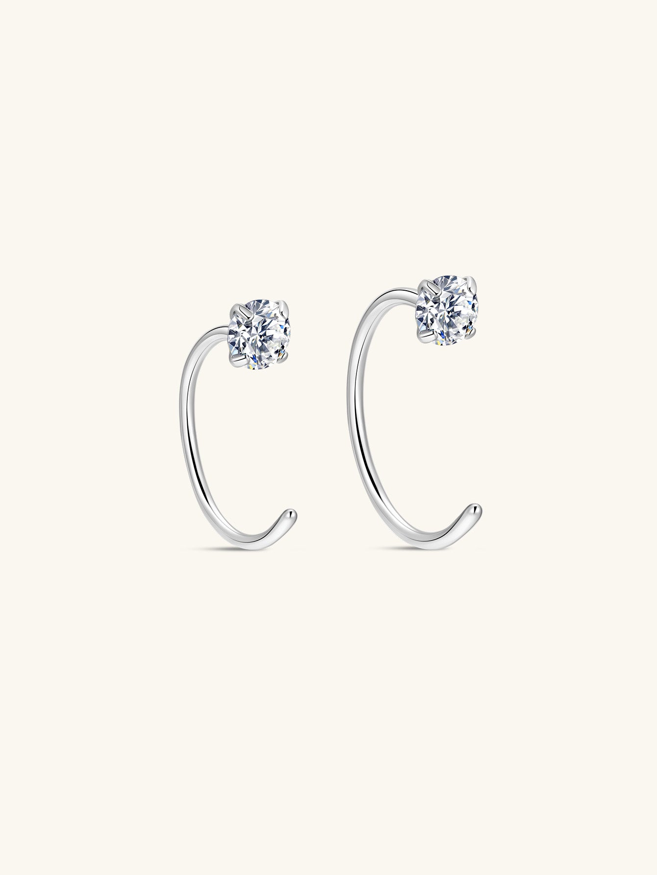 G23 Titanium Shining Zircon Nose Hoop Ring-Olarajewelry