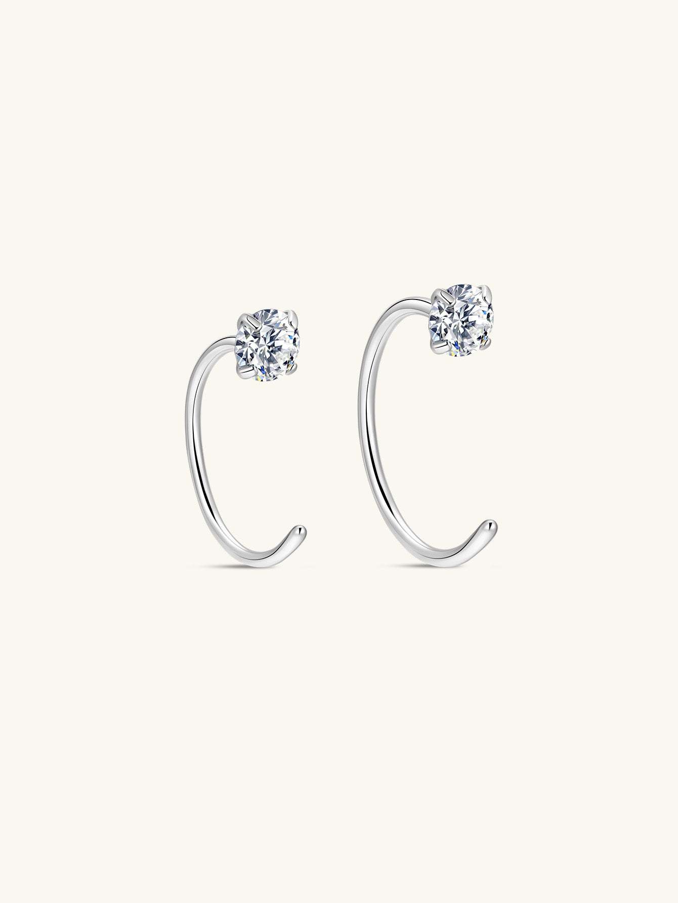 G23 Titanium Shining Zircon Nose Hoop Ring-Olarajewelry