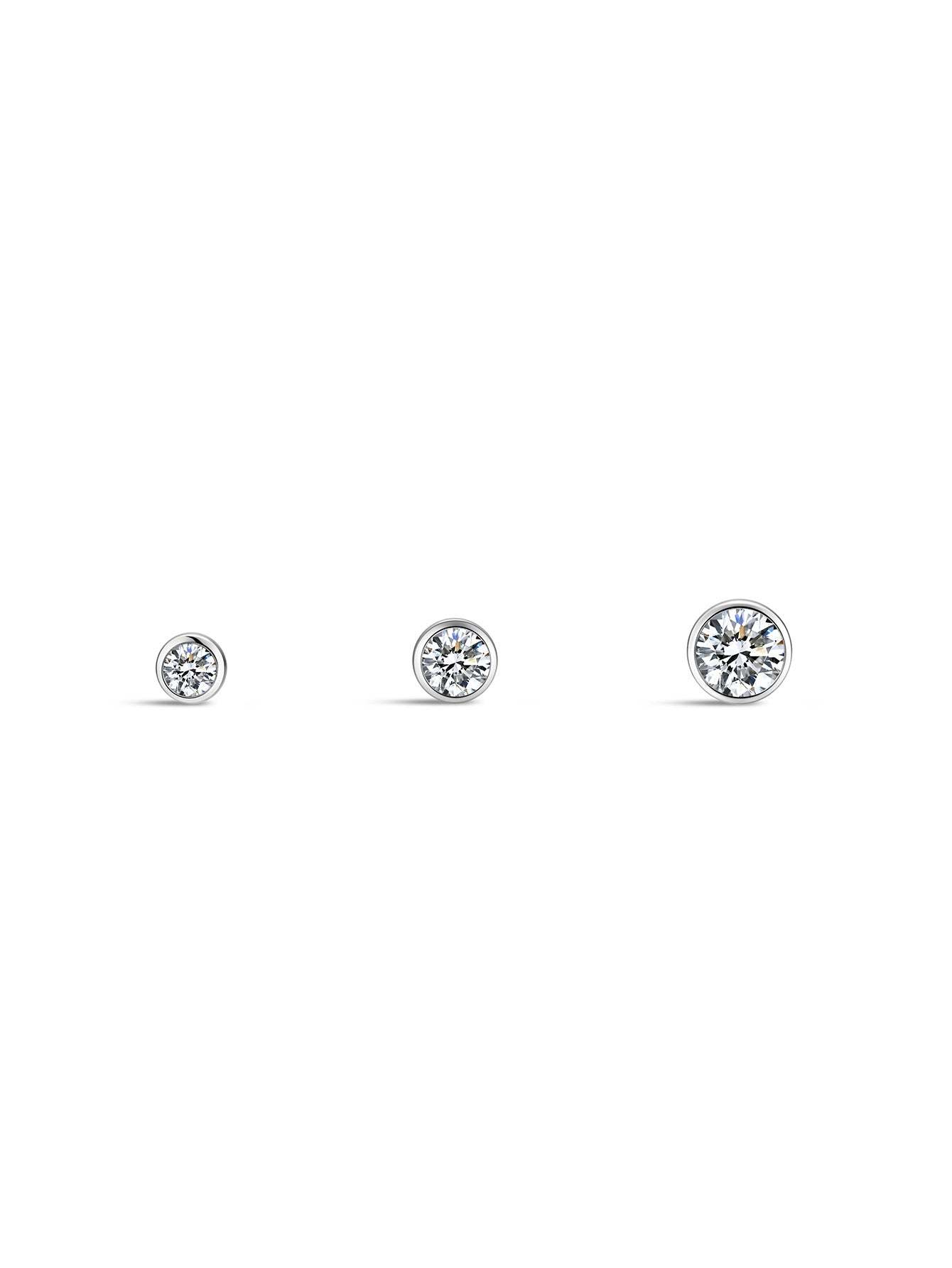 G23 Titanium Border Classic Zircon Nose Stud-Olarajewelry