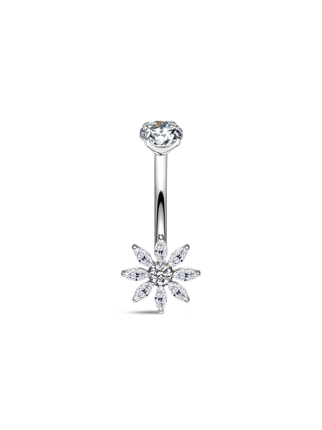 G23 Titanium Jasmine Topper Belly Ring-Olarajewelry