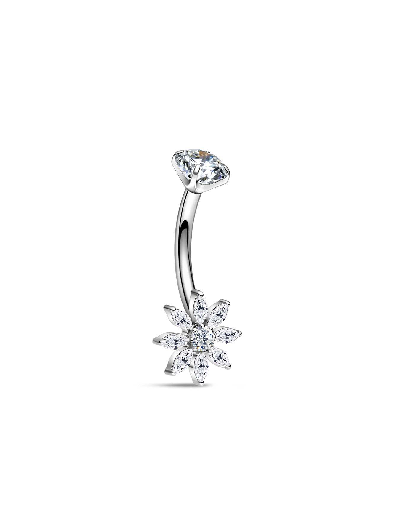 G23 Titanium Jasmine Topper Belly Ring-Olarajewelry