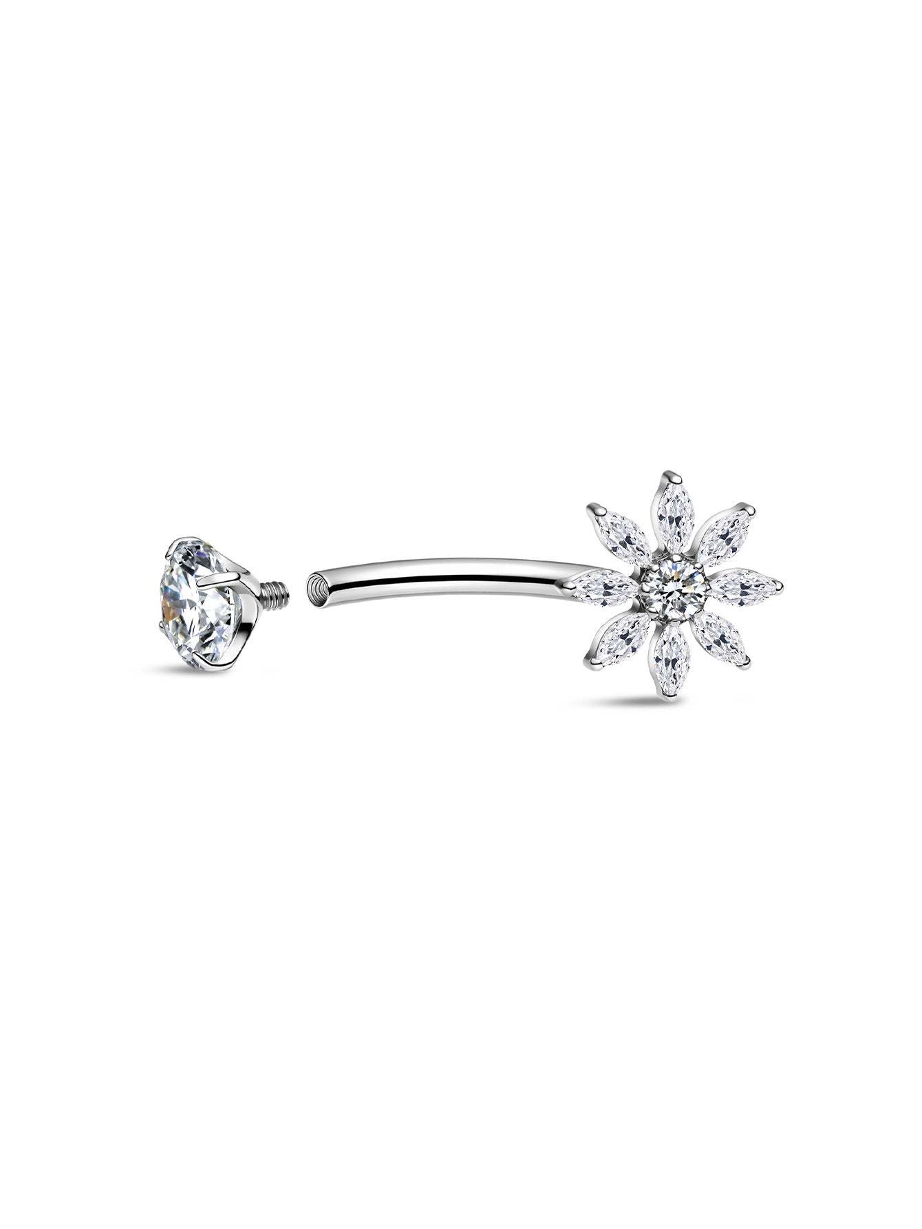 G23 Titanium Jasmine Topper Belly Ring-Olarajewelry