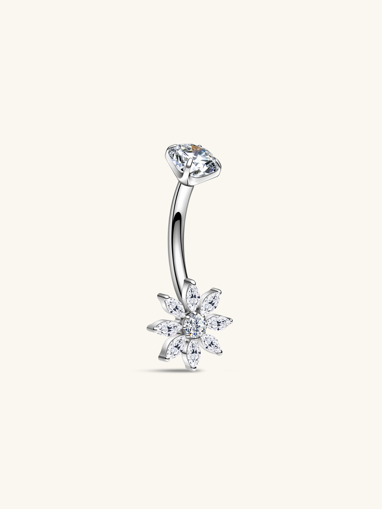 G23 Titanium Jasmine Topper Belly Ring-Olarajewelry