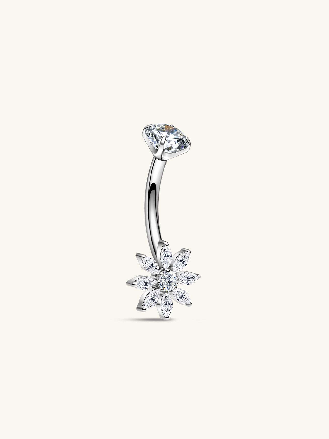 G23 Titanium Jasmine Topper Belly Ring-Olarajewelry