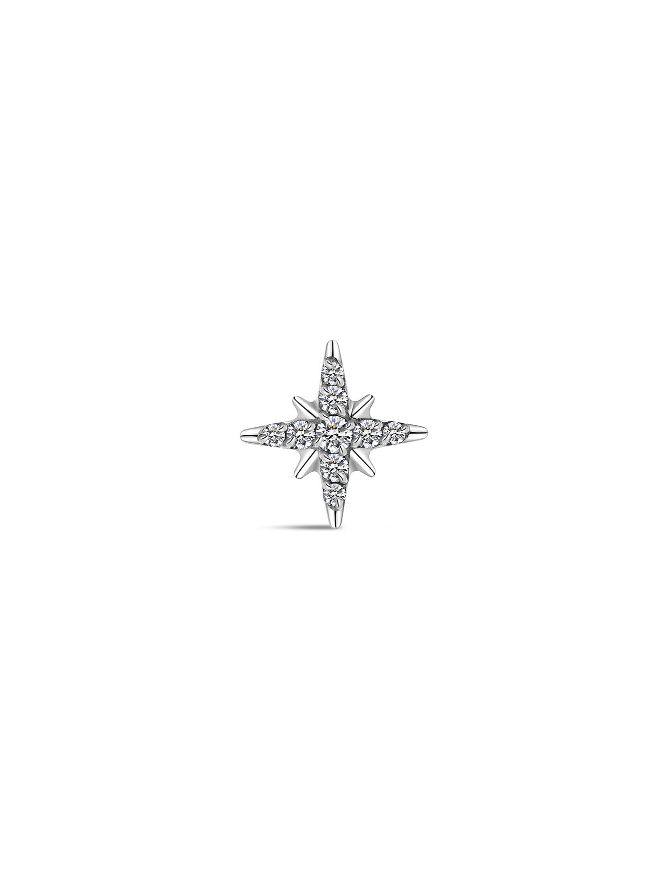 G23 Titanium Eight-Pointed Star Ear Piercing Stud-Olarajewelry