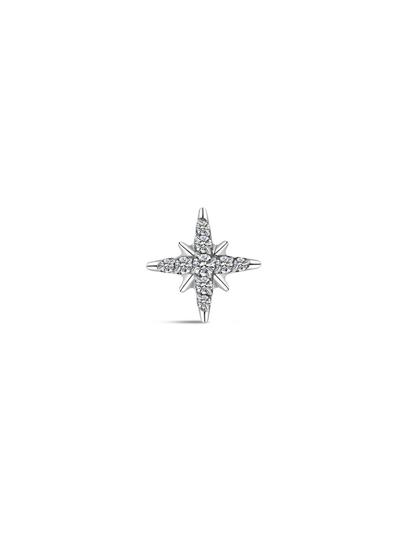 G23 Titanium Eight-Pointed Star Ear Piercing Stud-Olarajewelry