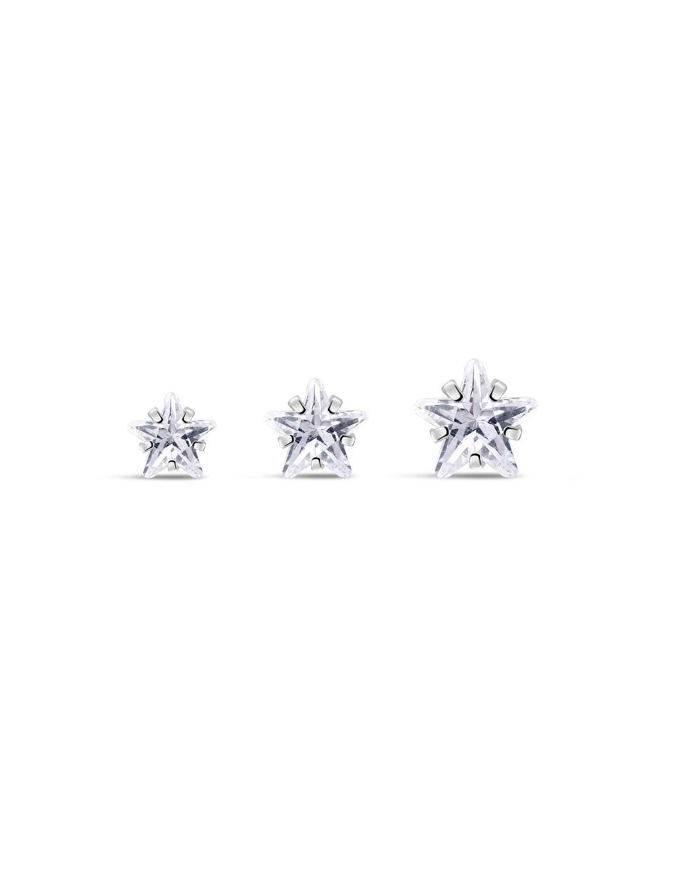 G23 Titanium Shining Stars Ear Piercing Stud-Olarajewelry