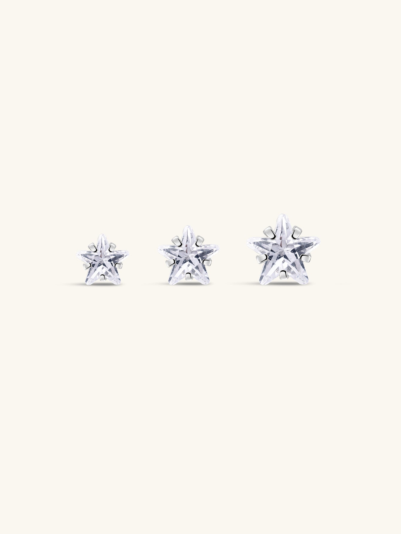G23 Titanium Shining Stars Ear Piercing Stud-Olarajewelry