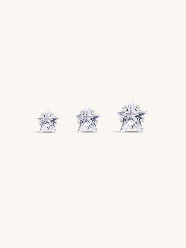 G23 Titanium Shining Stars Ear Piercing Stud-Olarajewelry