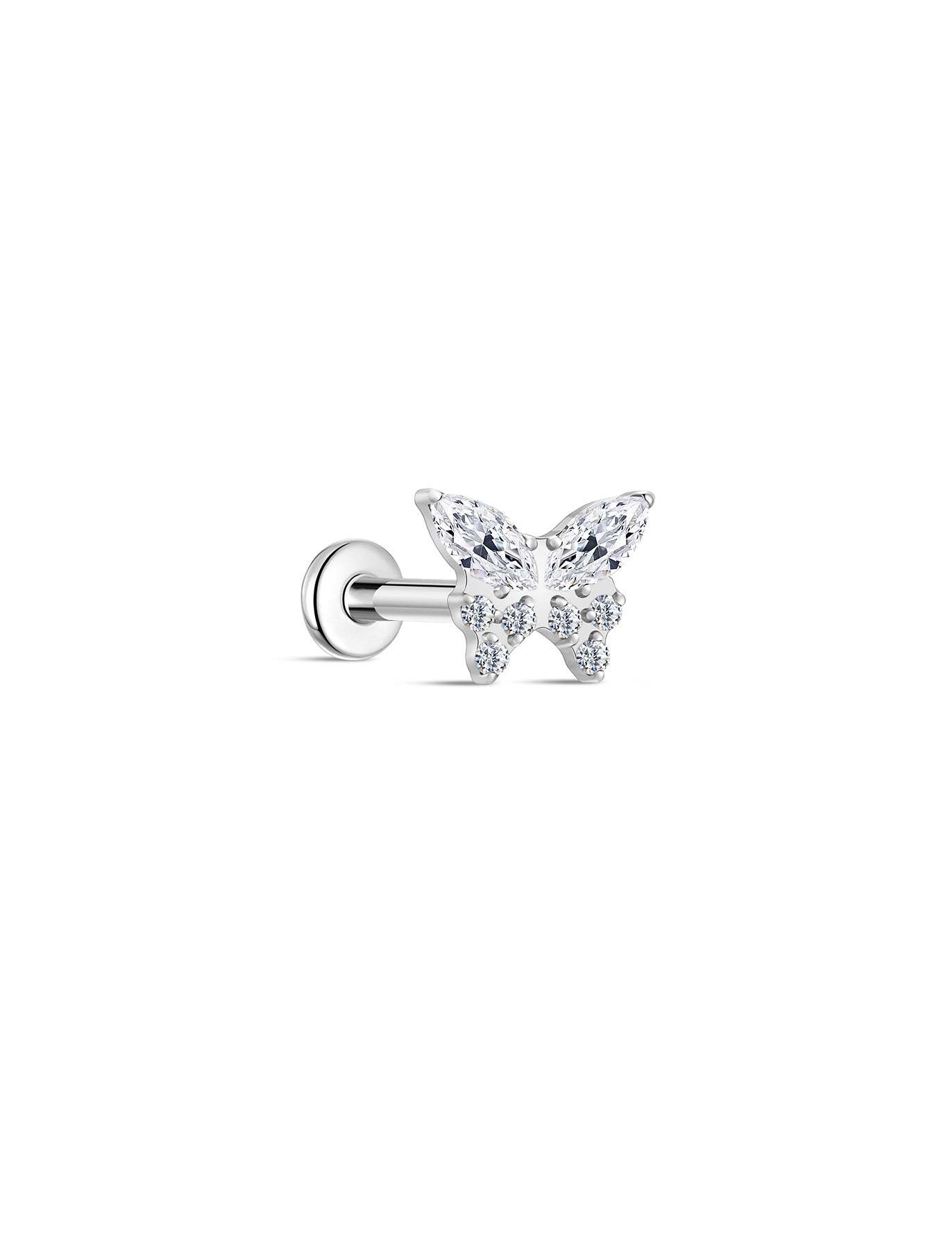 G23 Titanium Butterfly Ear Piercing Stud-Olarajewelry