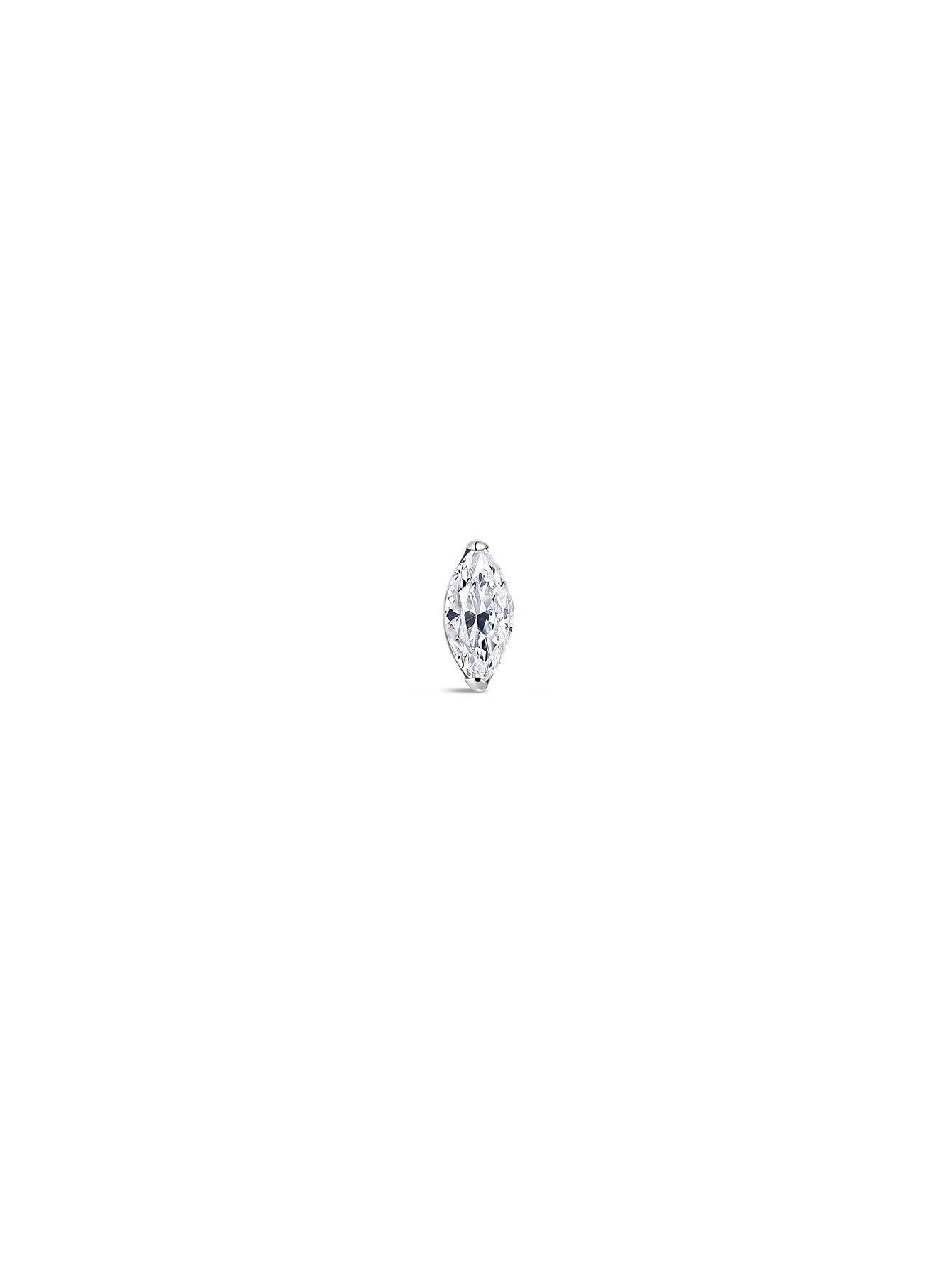 G23 Titanium Single Marquise Zircon Ear Piercing Stud-Olarajewelry