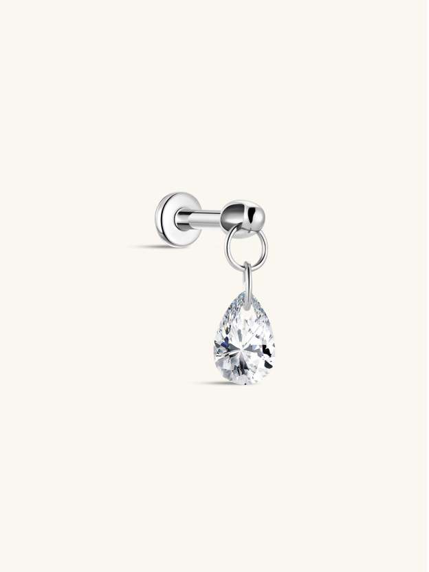 G23 Titanium Small Water Drop Ear Piercing Stud-Olarajewelry