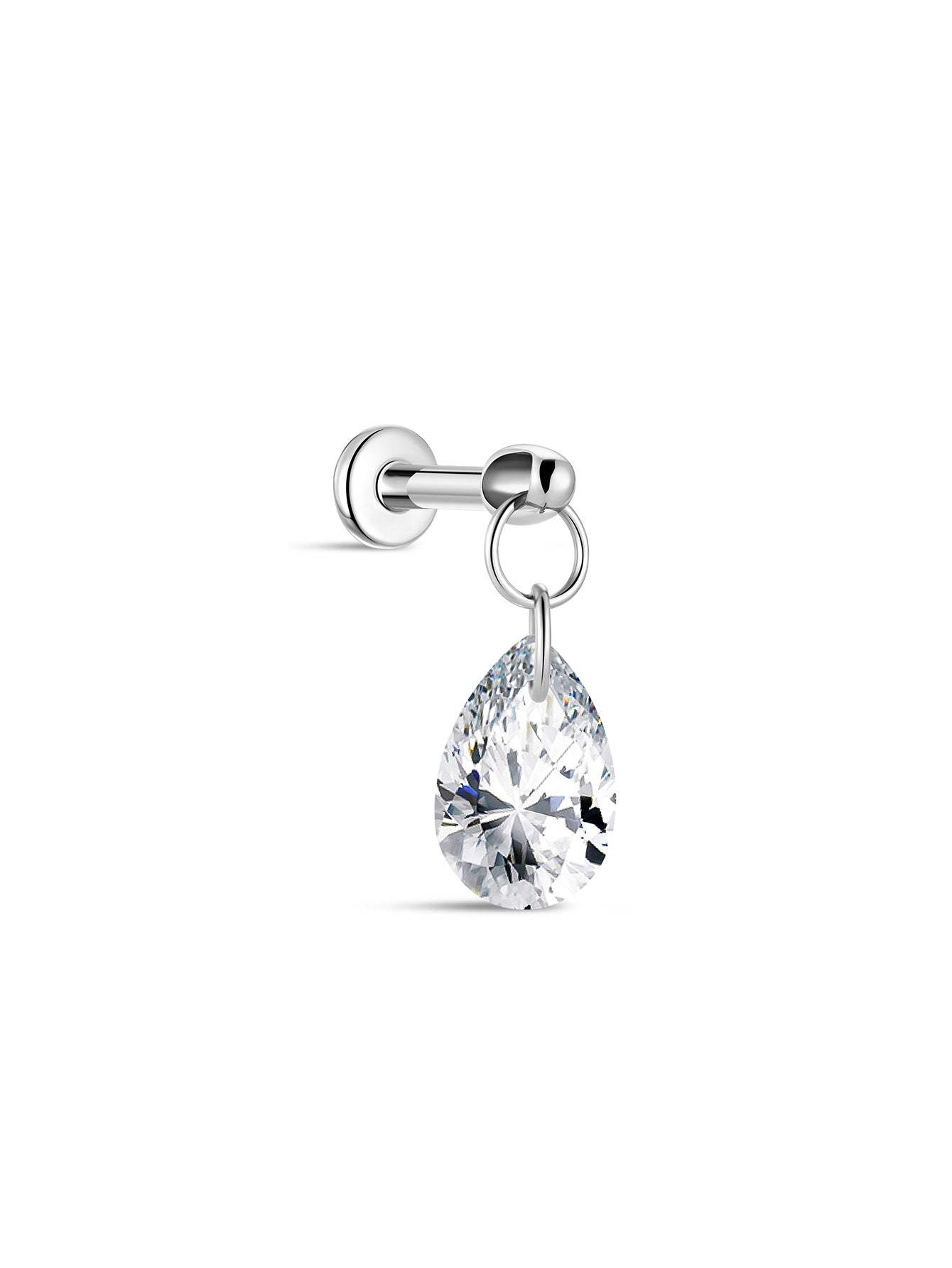 G23 Titanium Small Water Drop Ear Piercing Stud-Olarajewelry