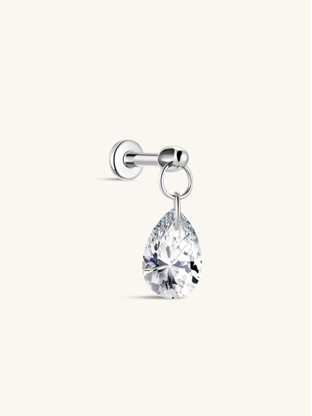 G23 Titanium Big Water Drop Ear Piercing Stud-Olarajewelry