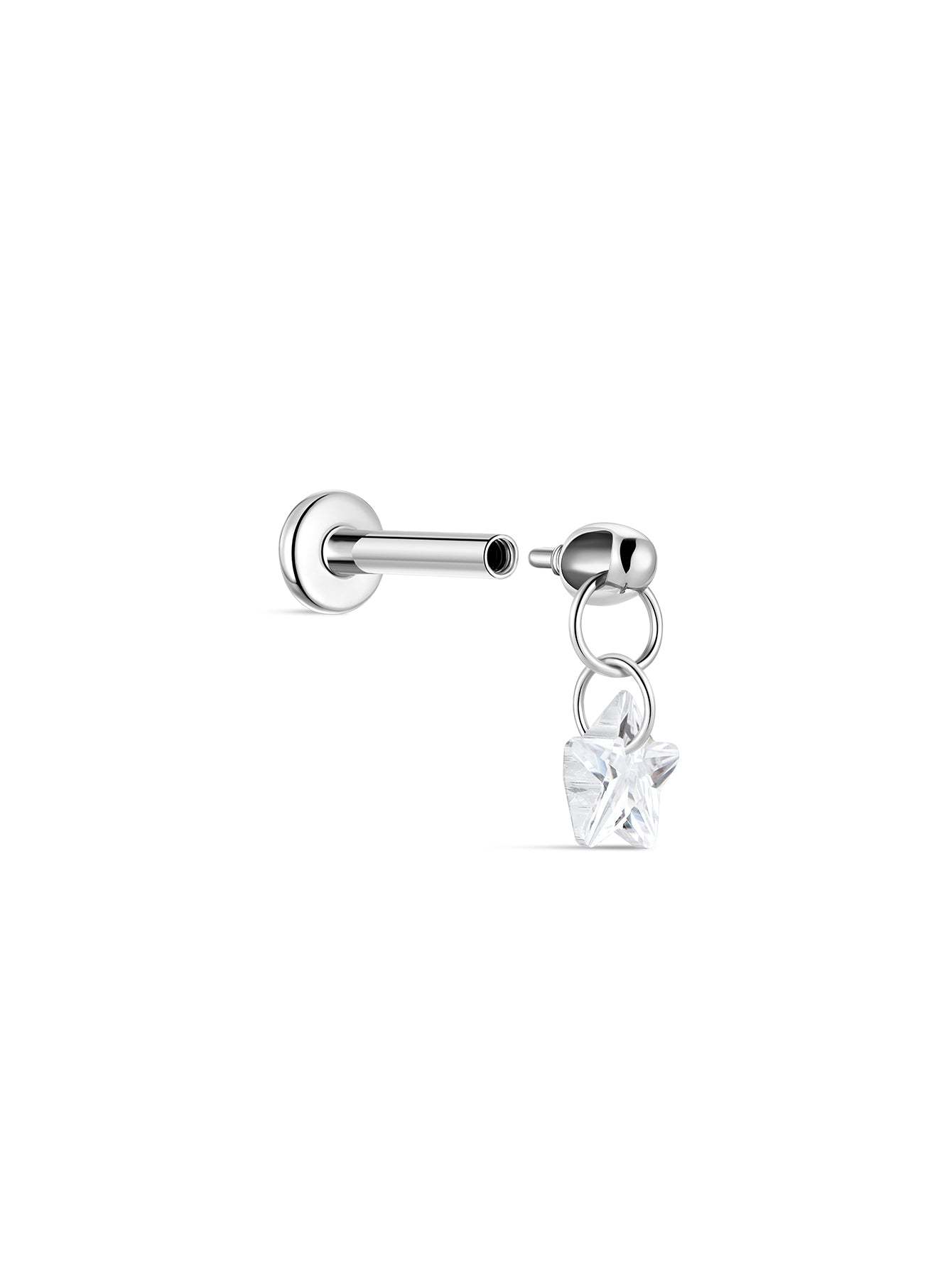 G23 Titanium Small Star Ear Piercing Stud-Olarajewelry