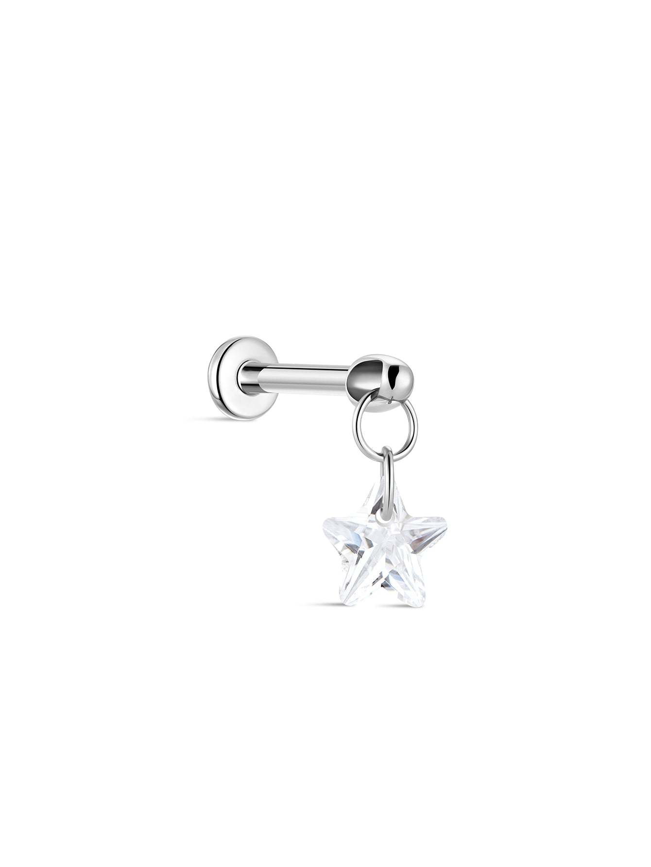 G23 Titanium Small Star Ear Piercing Stud-Olarajewelry