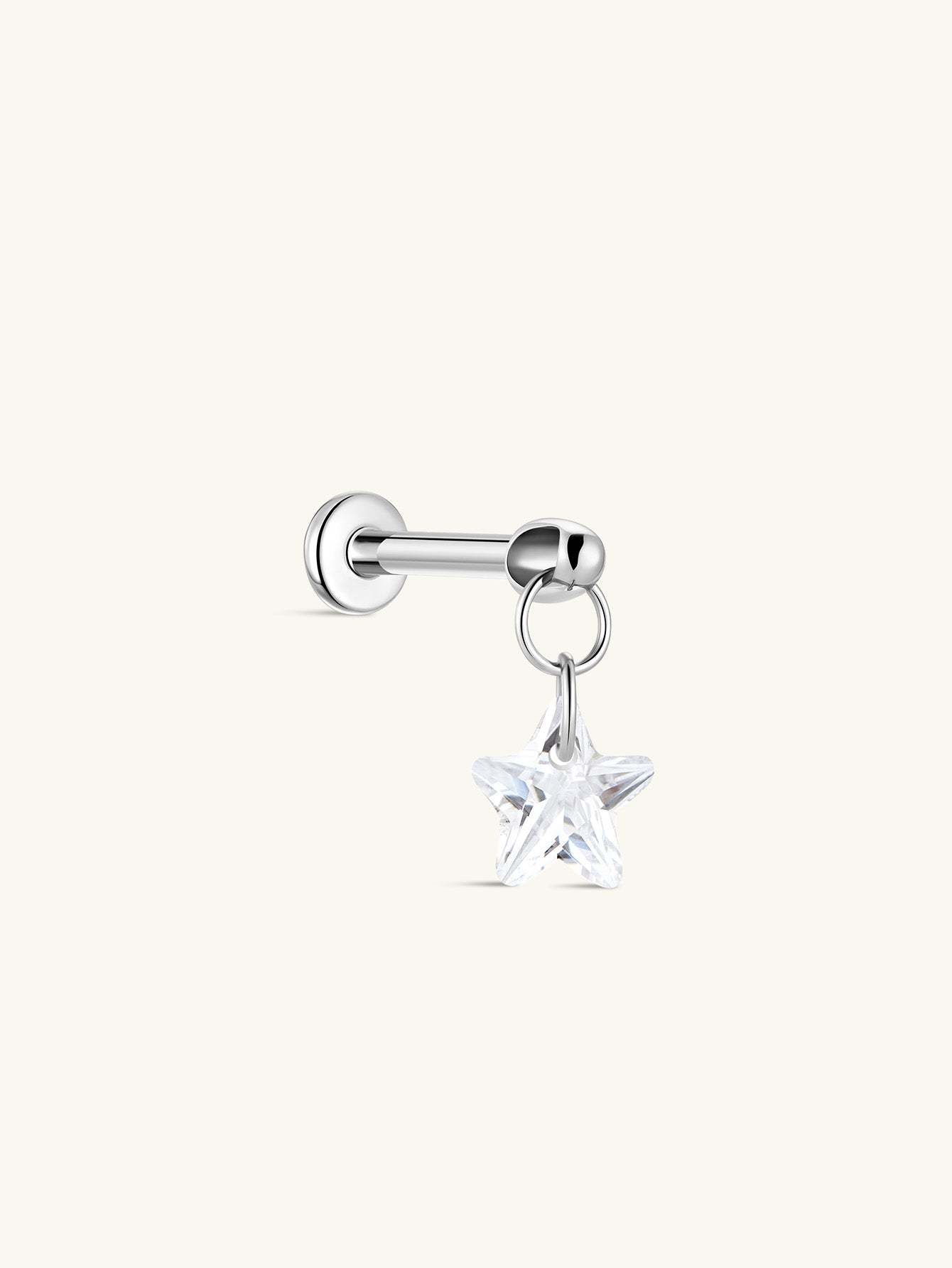 G23 Titanium Small Star Ear Piercing Stud-Olarajewelry