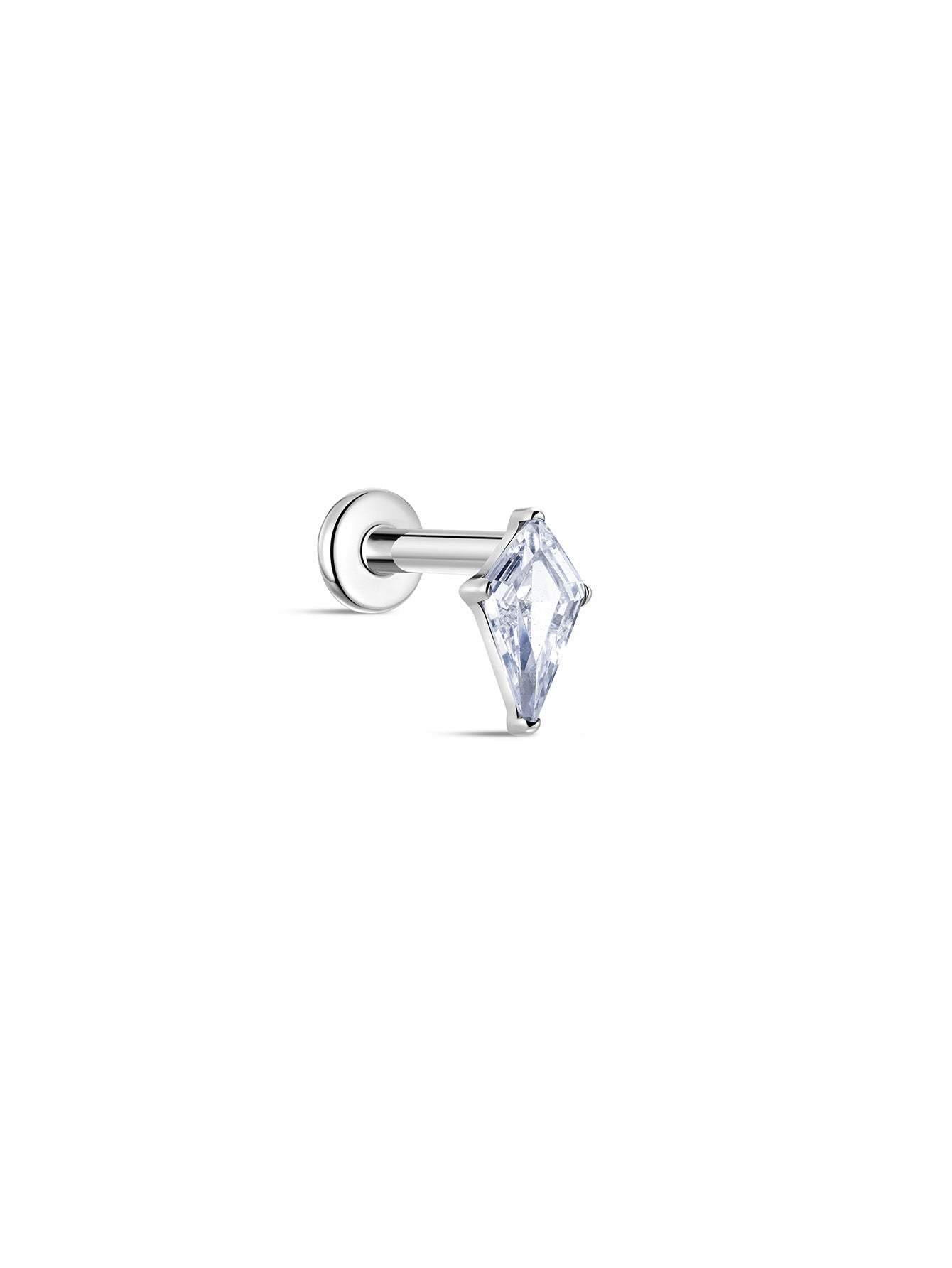 G23 Titanium Kite Zircon Ear Piercing Stud-Olarajewelry