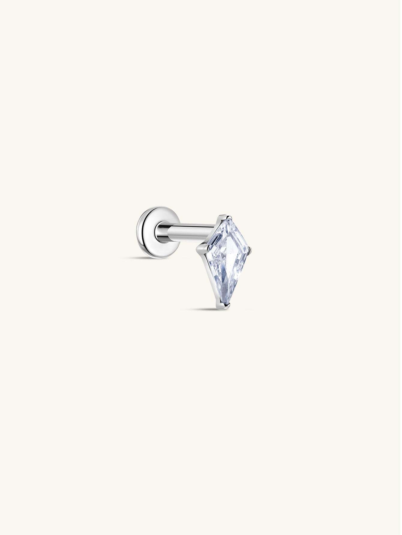G23 Titanium Kite Zircon Ear Piercing Stud-Olarajewelry