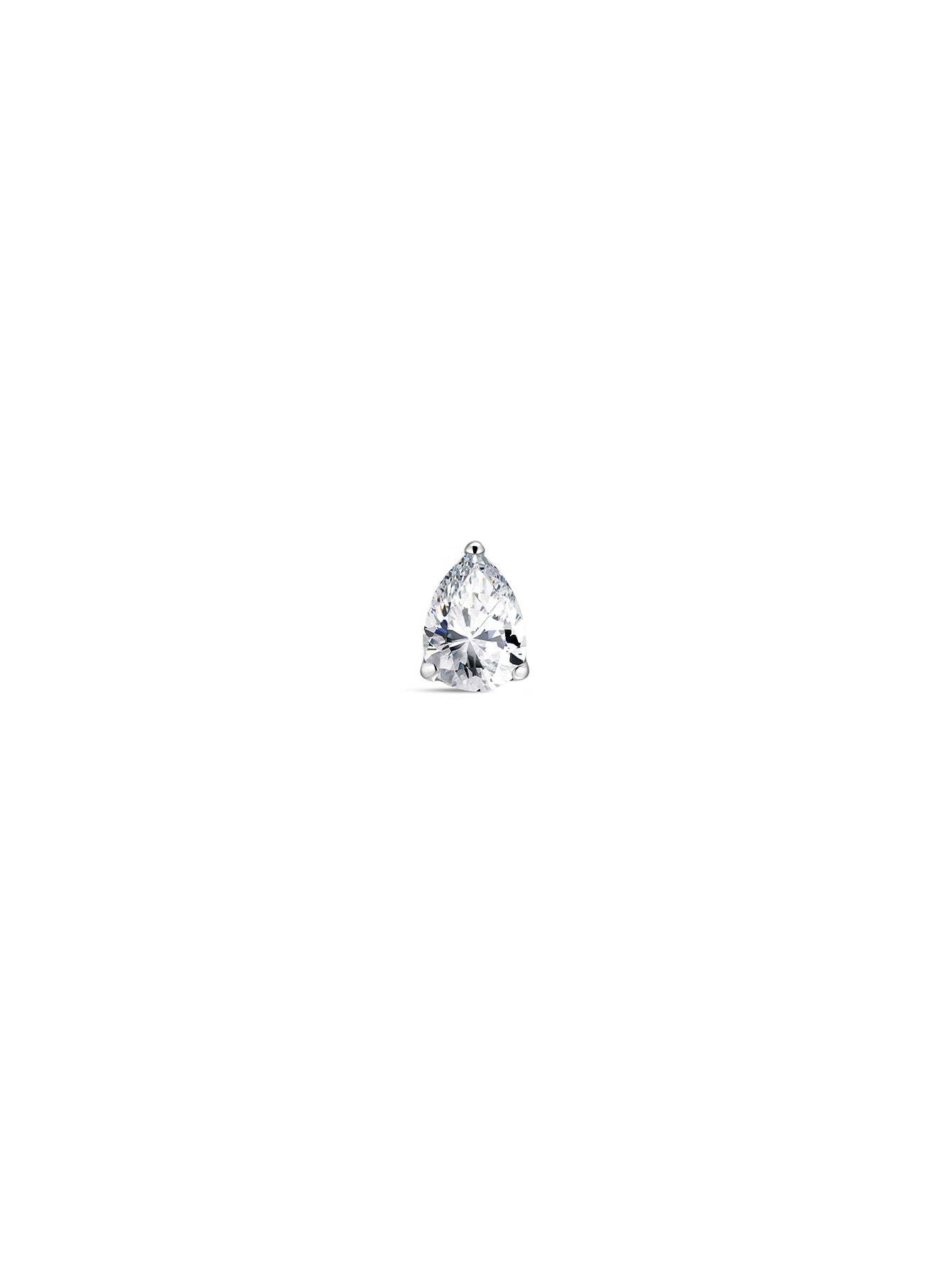 G23 Titanium Three-Claw Water Drop Ear Piercing Stud-Olarajewelry
