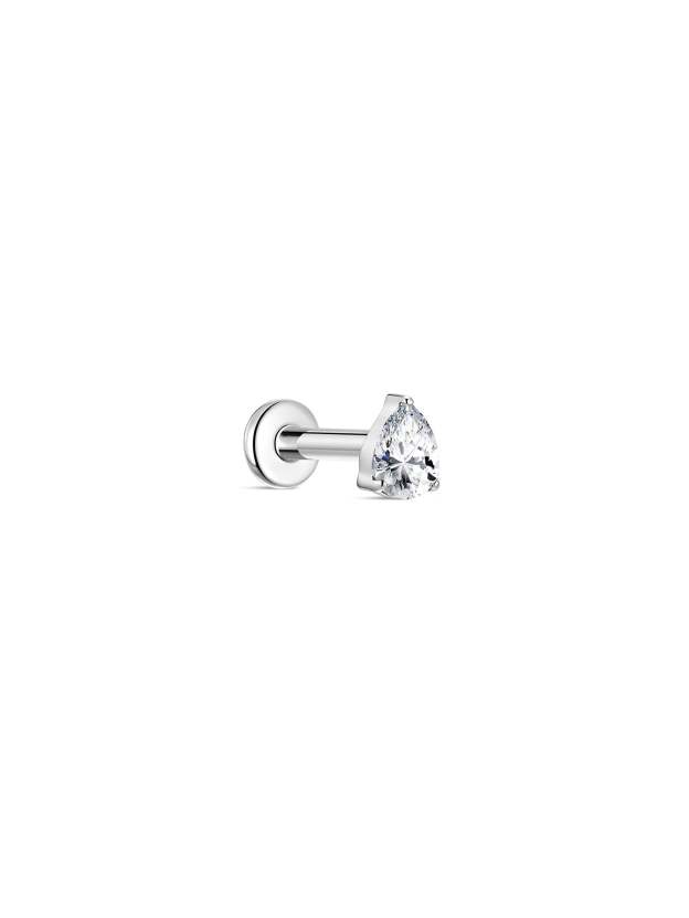 G23 Titanium Three-Claw Water Drop Ear Piercing Stud-Olarajewelry