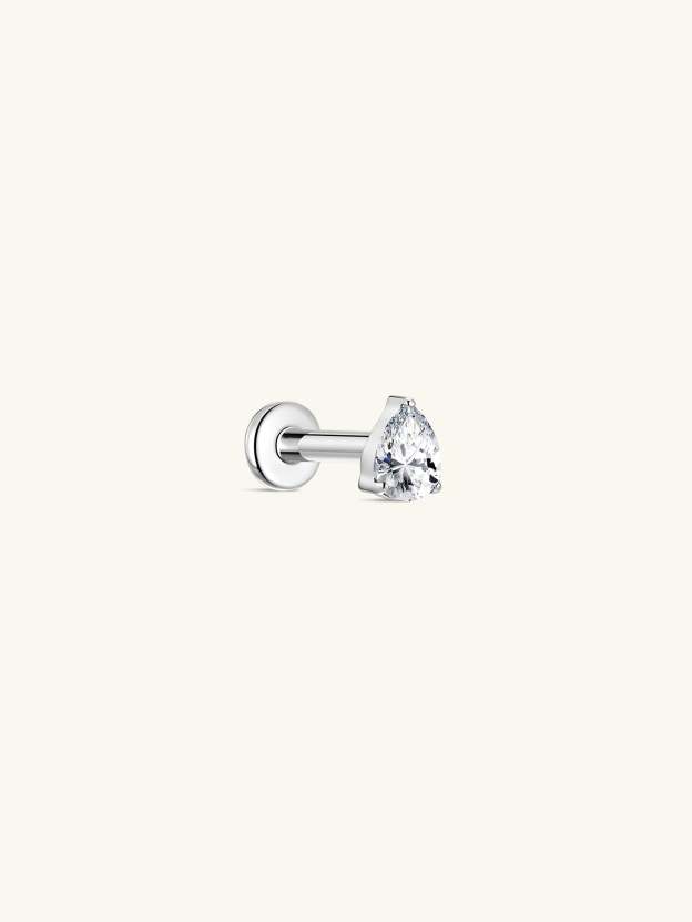G23 Titanium Three-Claw Water Drop Ear Piercing Stud-Olarajewelry