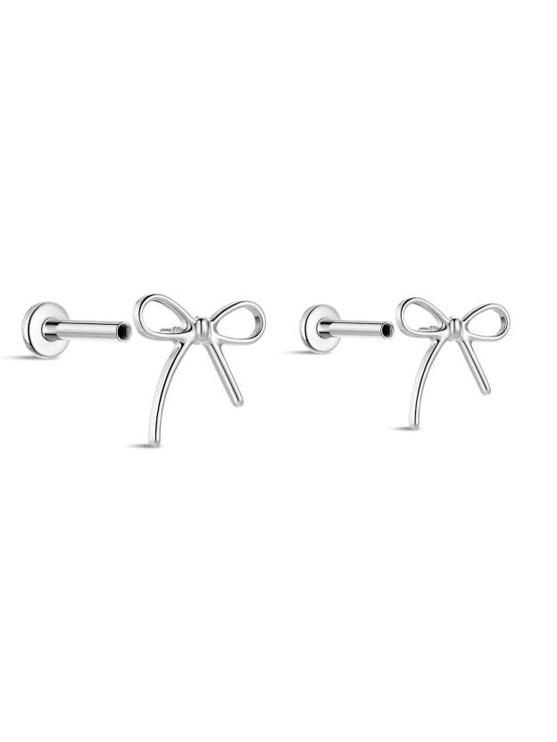 G23 Titanium Classic Bow Ear Piercing Stud-Olarajewelry