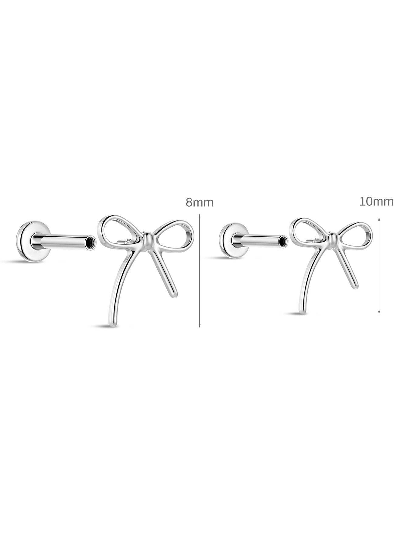 G23 Titanium Classic Bow Ear Piercing Stud-Olarajewelry