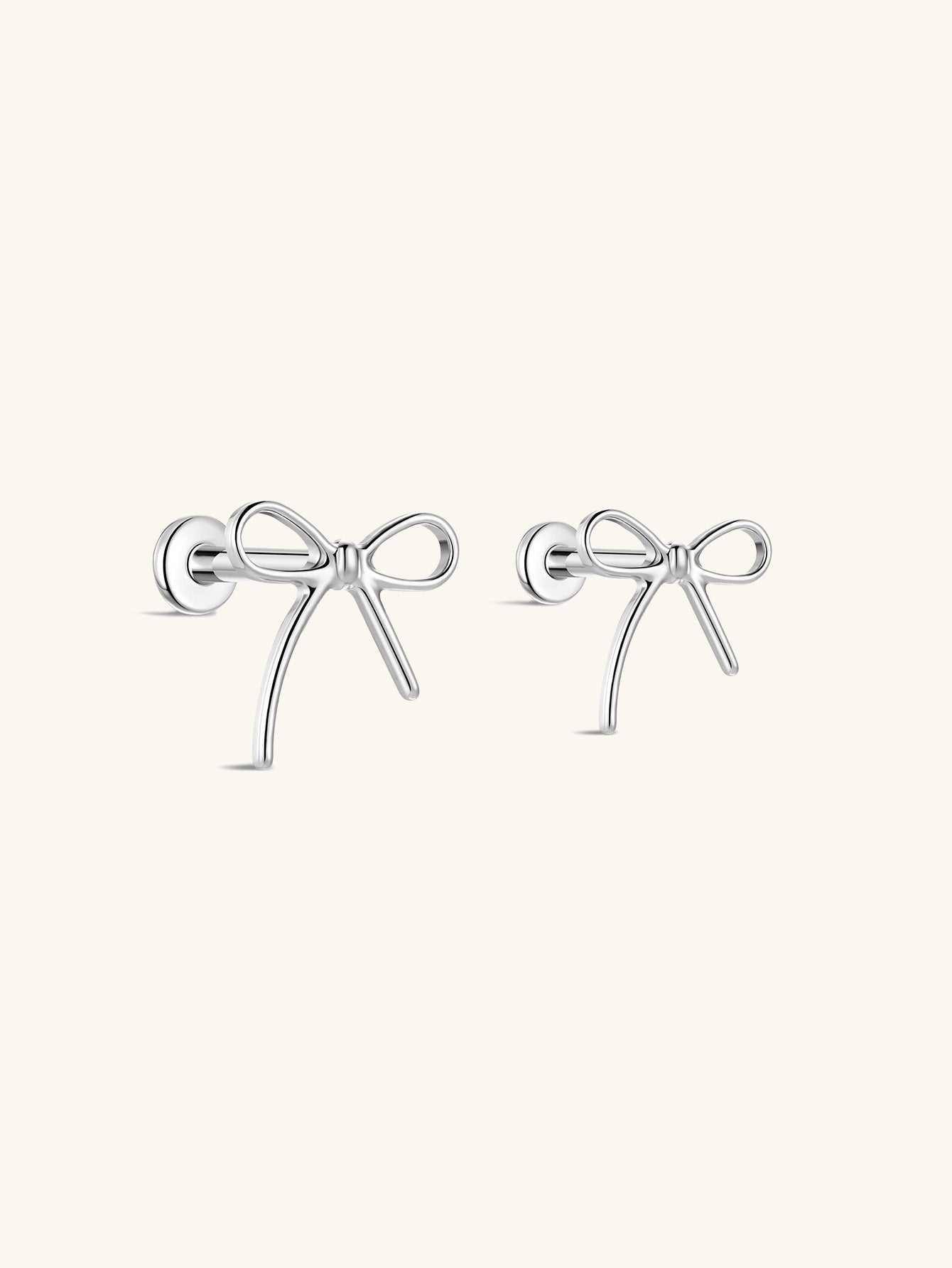 G23 Titanium Classic Bow Ear Piercing Stud-Olarajewelry