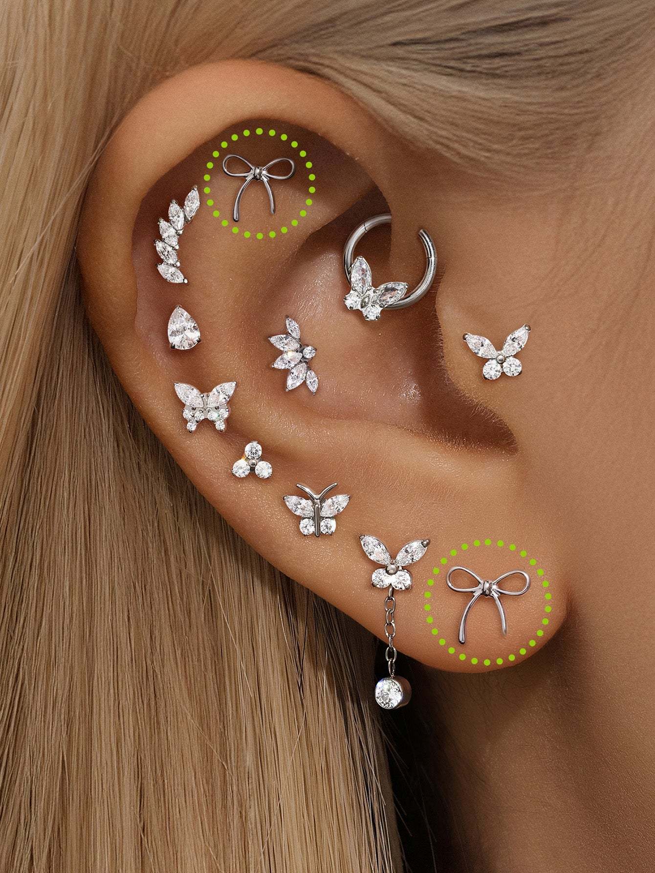 G23 Titanium Classic Bow Ear Piercing Stud-Olarajewelry