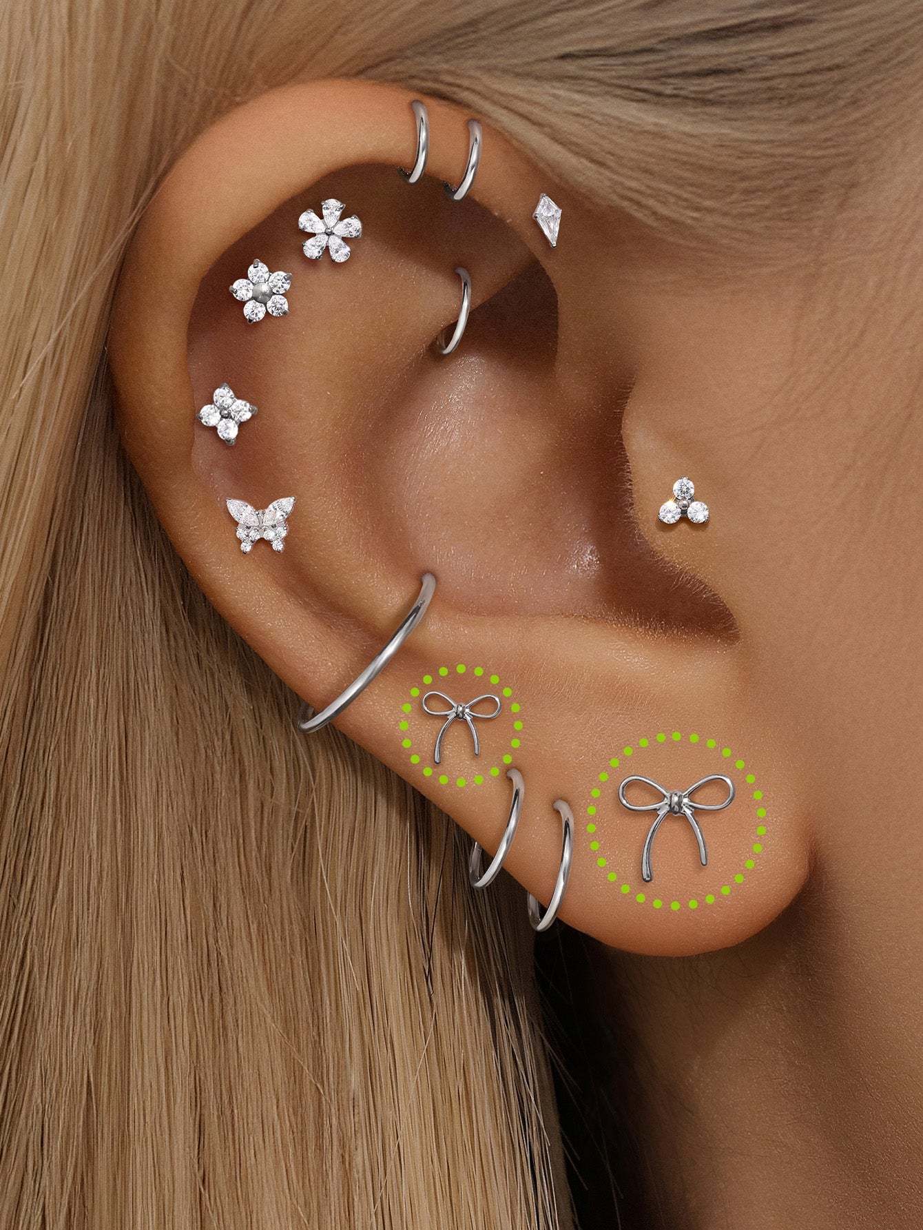 G23 Titanium Classic Bow Ear Piercing Stud-Olarajewelry