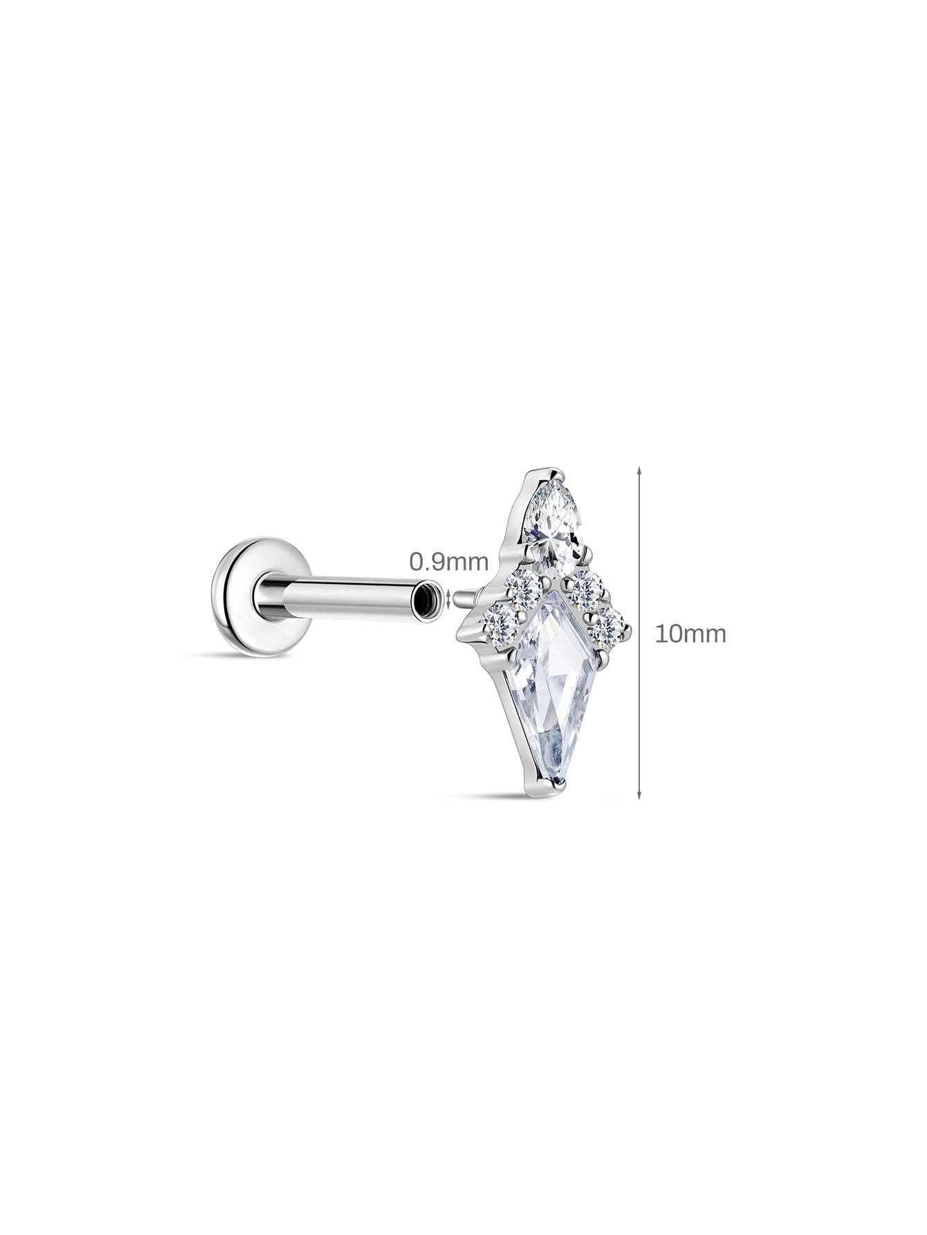 G23 Titanium Kite Ear Piercing Stud-Olarajewelry