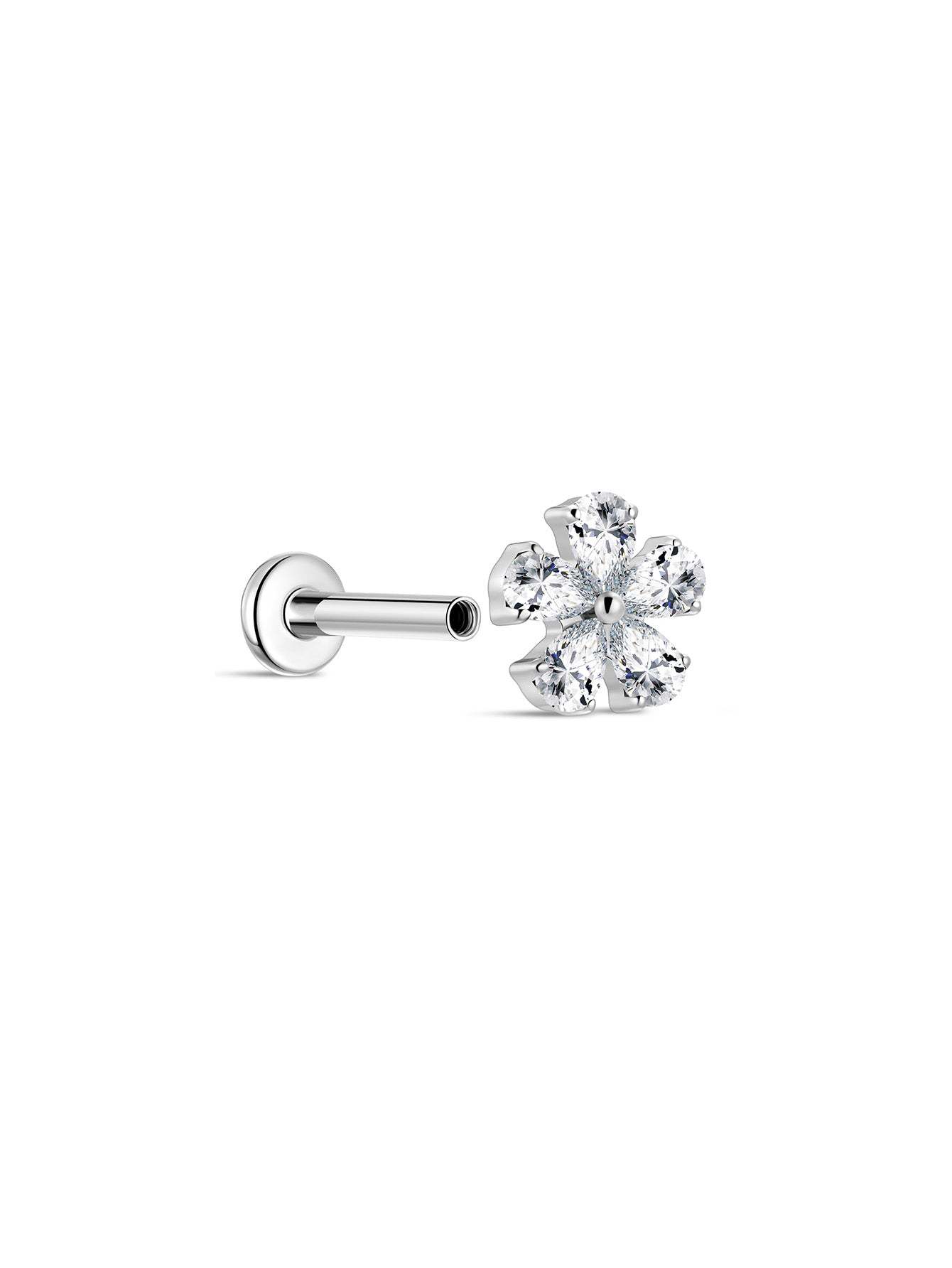 G23 Titanium Plum Blossom Ear Piercing Stud-Olarajewelry