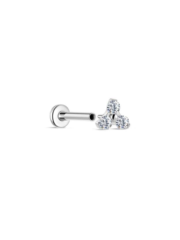 G23 Titanium Shamrock Ear Piercing Stud-Olarajewelry