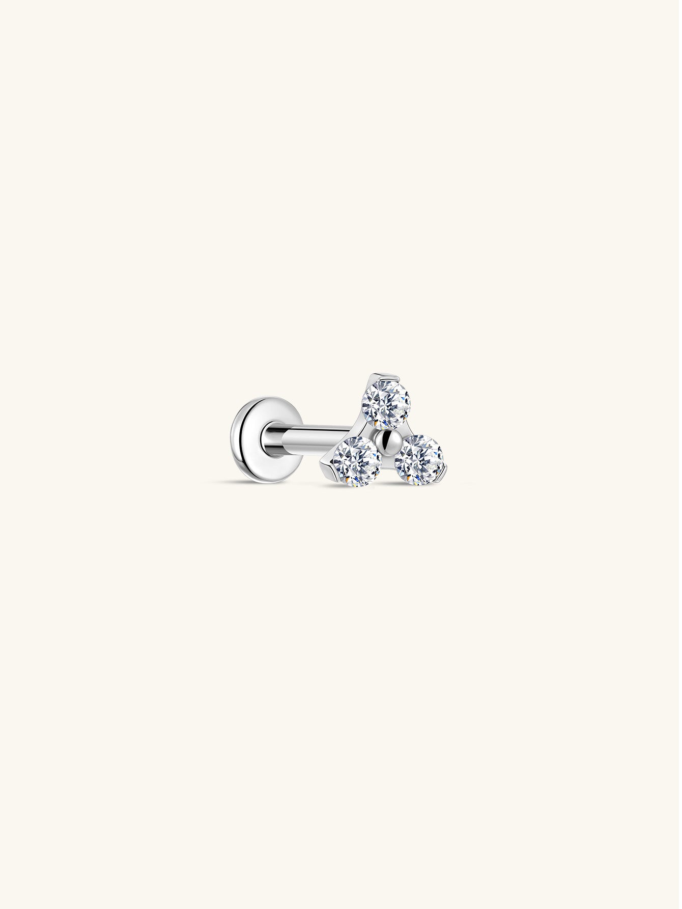 G23 Titanium Shamrock Ear Piercing Stud-Olarajewelry