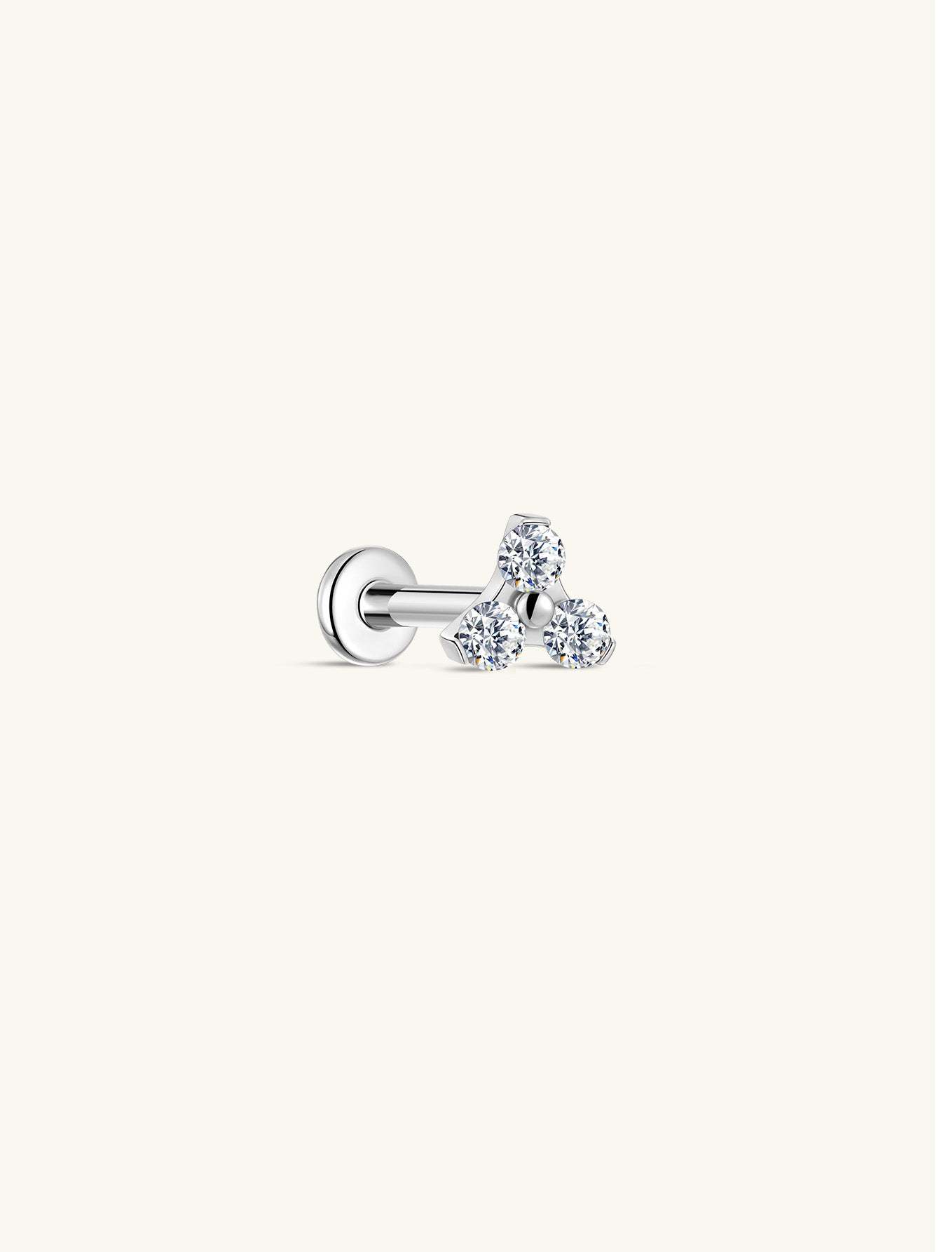 G23 Titanium Shamrock Ear Piercing Stud-Olarajewelry
