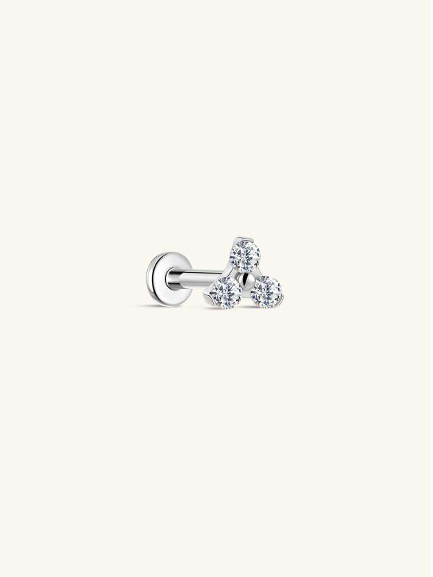 G23 Titanium Shamrock Ear Piercing Stud-Olarajewelry